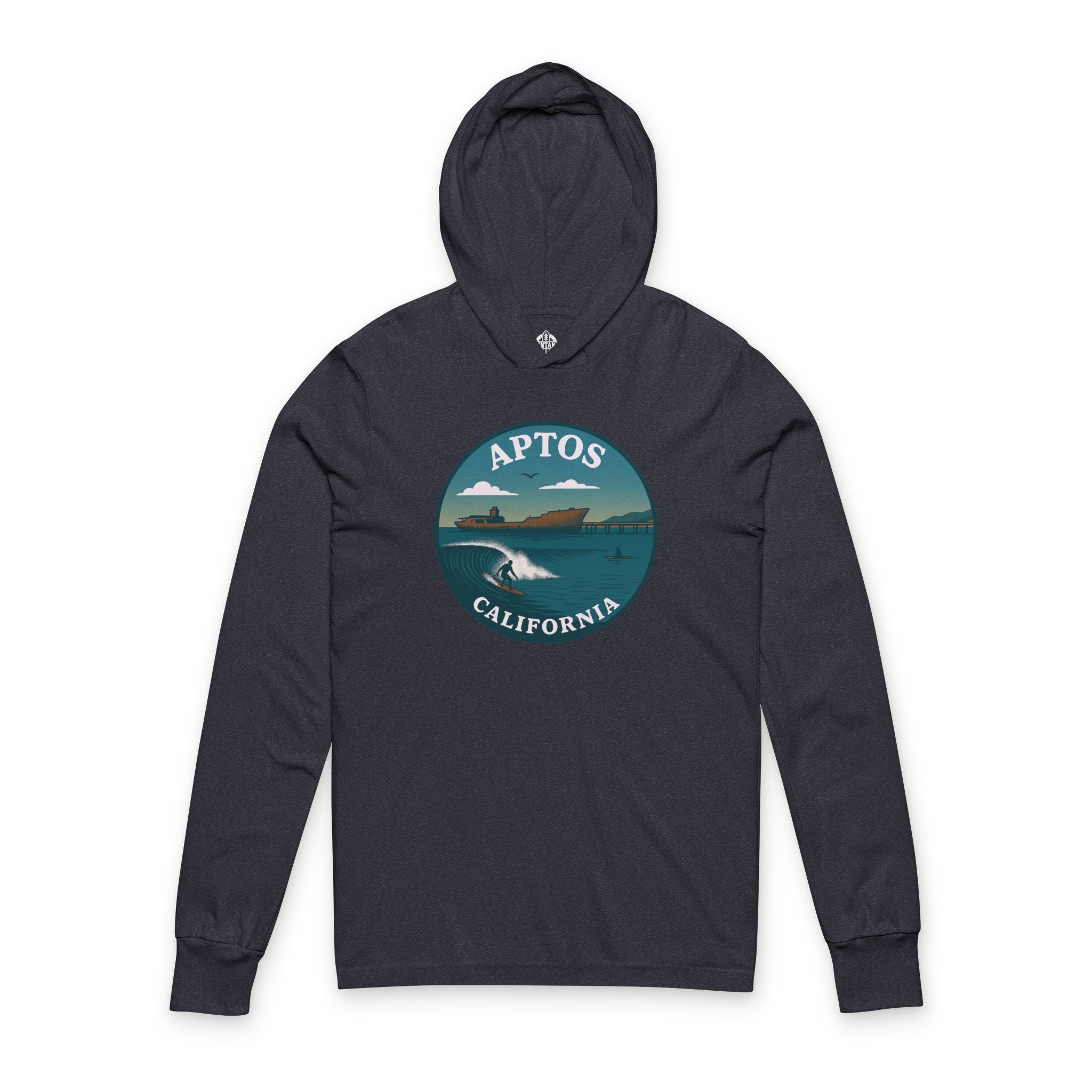 Aptos California Classic cotton hooded long sleeve t-shirt image 6