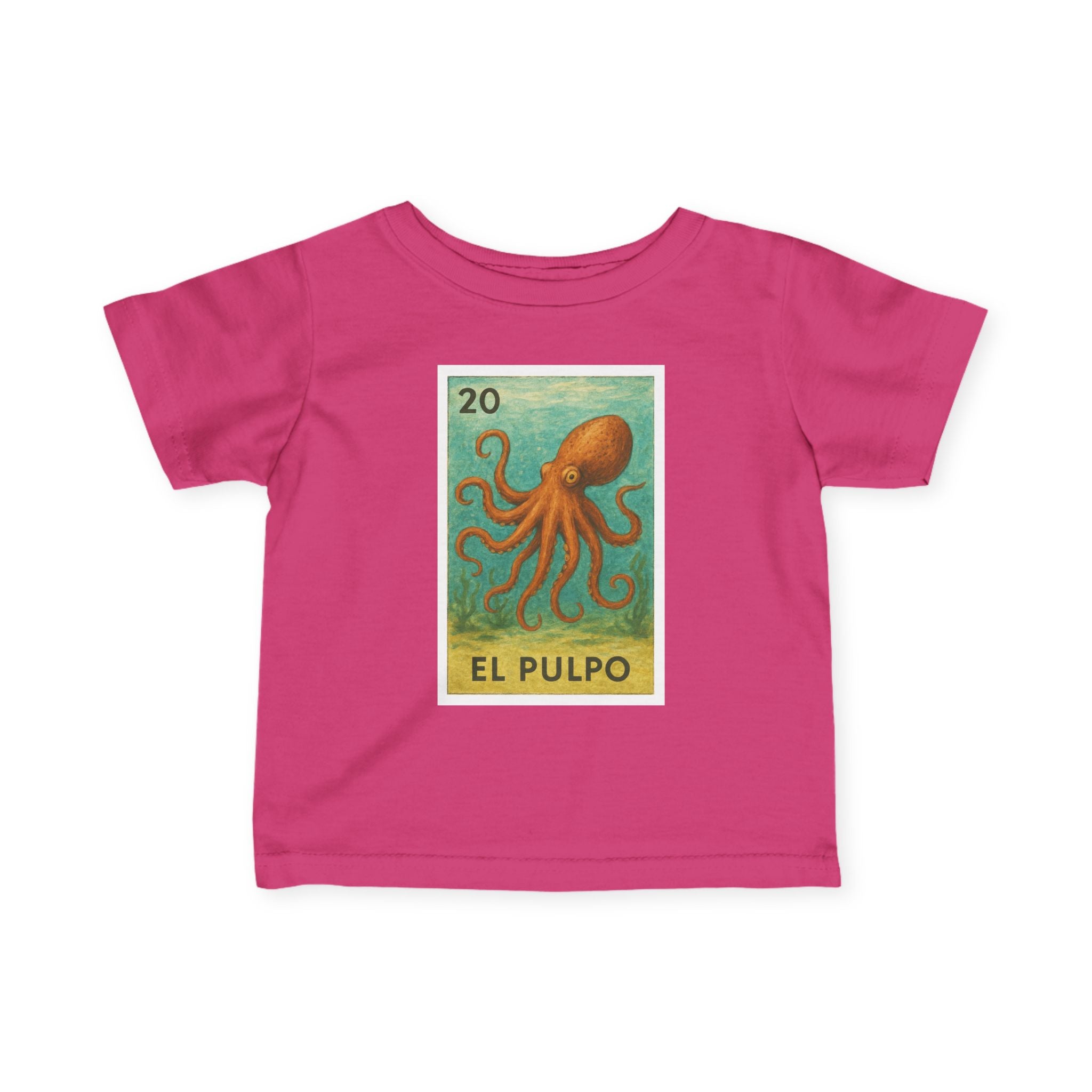 Octopus Lotería infant cotton t-shirt image 15