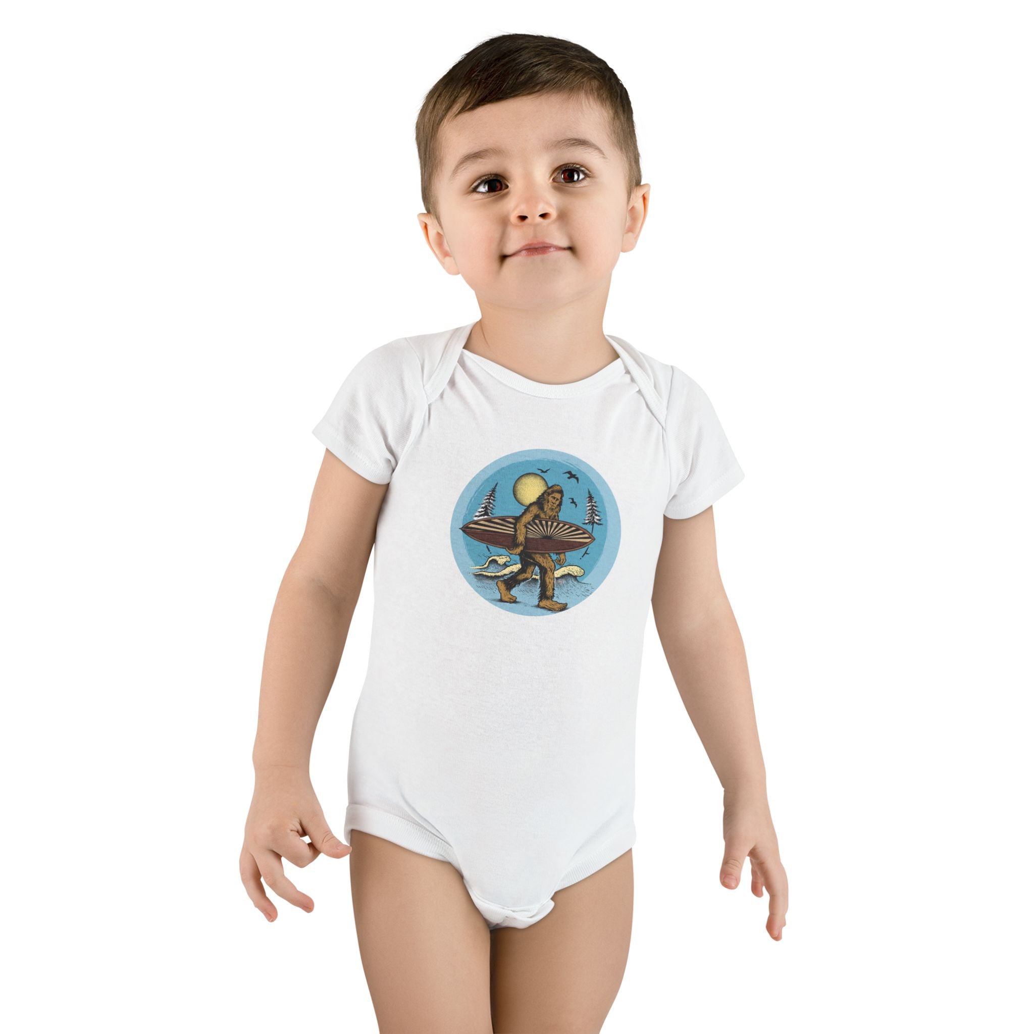 Ventana Surfsquatch by Thiago Bianchini baby cotton onesie image 6