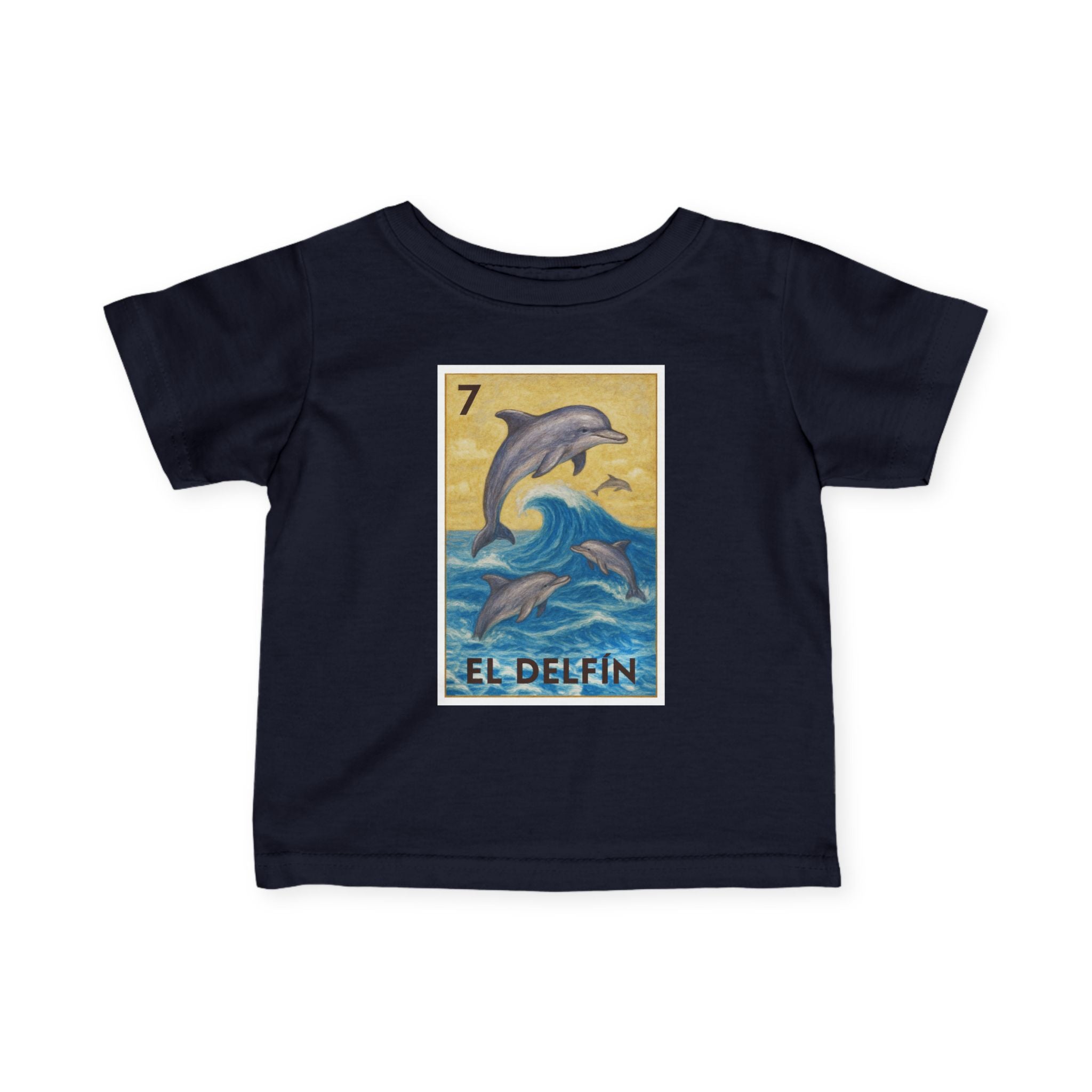 Dolphin Lotería infant cotton t-shirt image 3