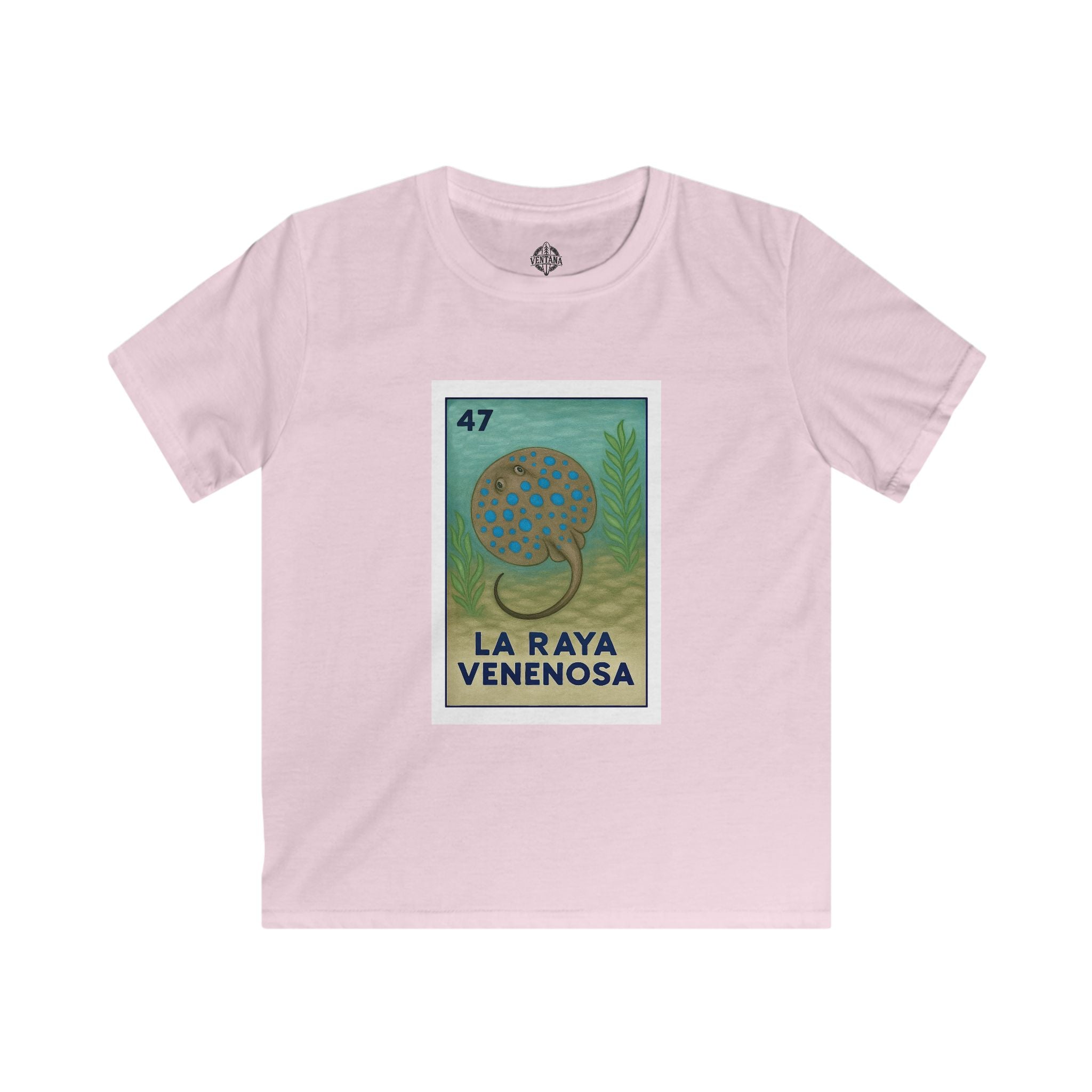 Stingray Lotería kids soft style t-shirt image 3