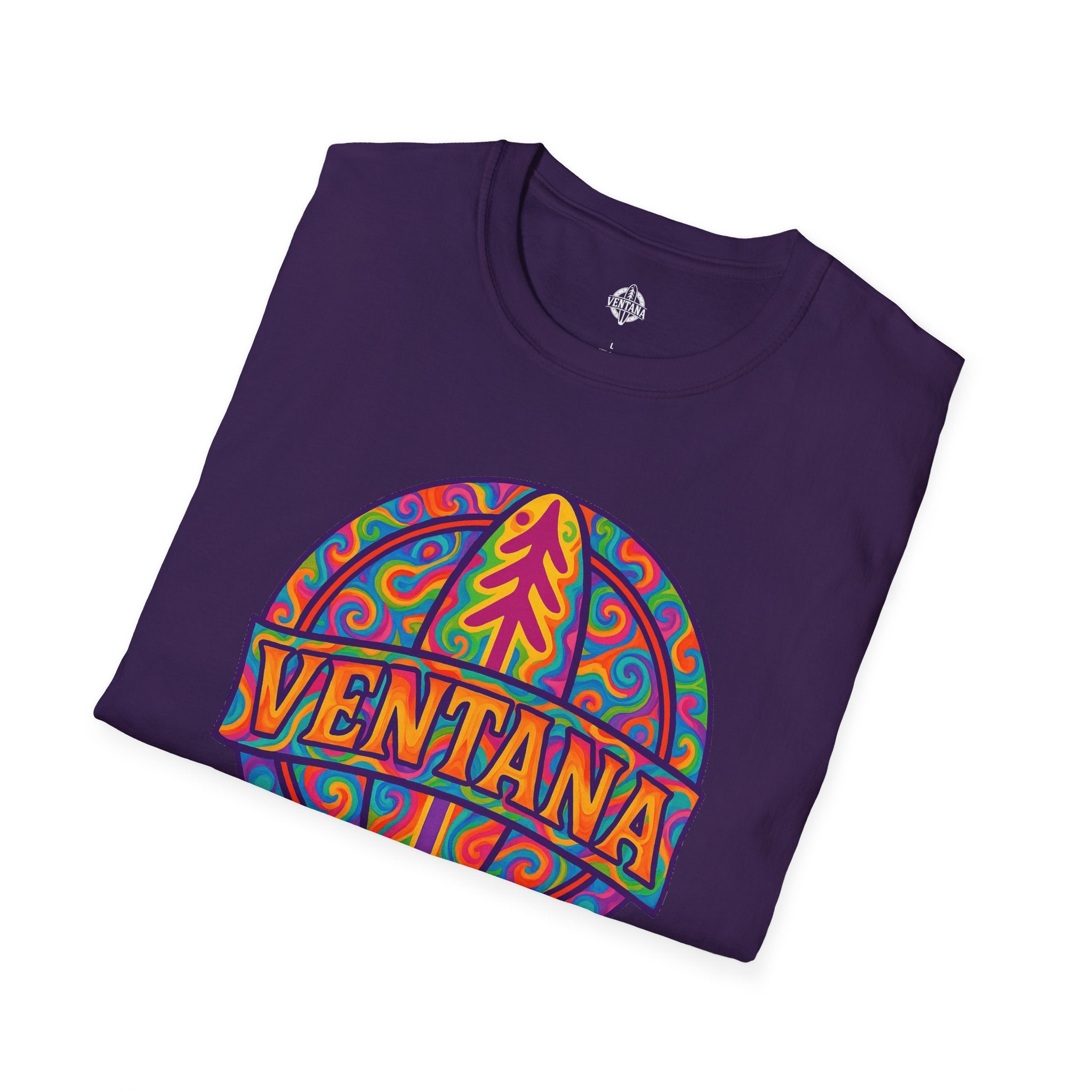 Ventana Psychedelic Treefish Logo - Soft Style U.S. Cotton T-Shirt