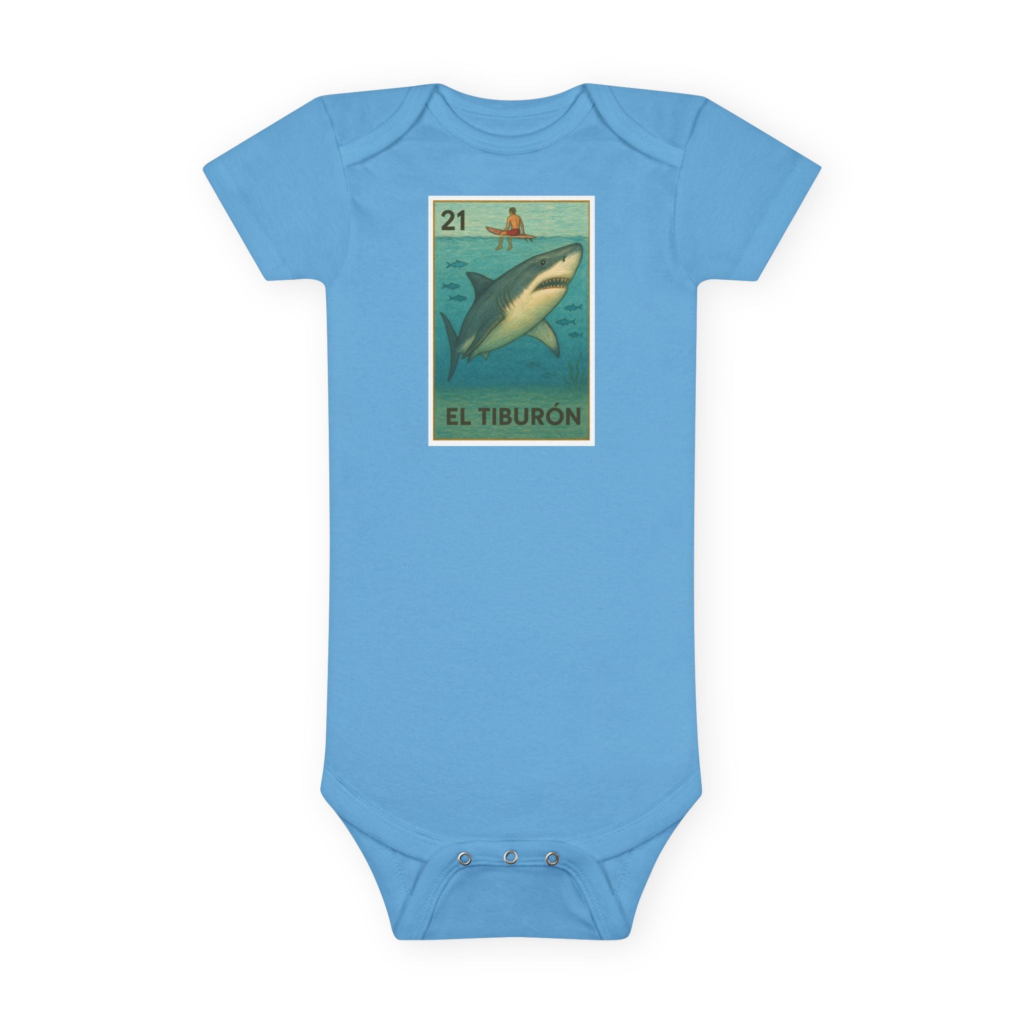Kelp Forest Lotería baby cotton onesie image 1