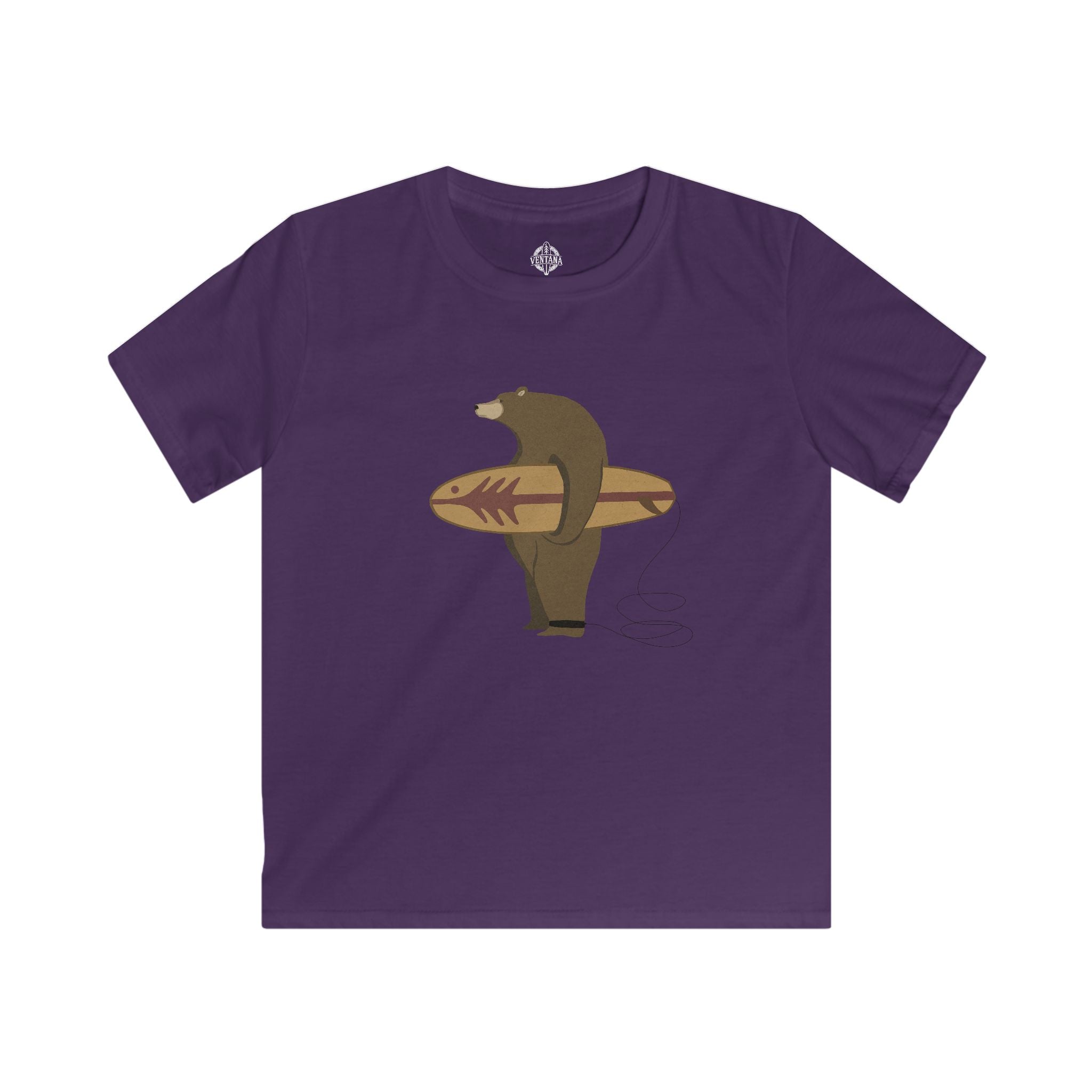 Surfing Grizzly Bear by Fabian Lavater cotton t-shirt image 10