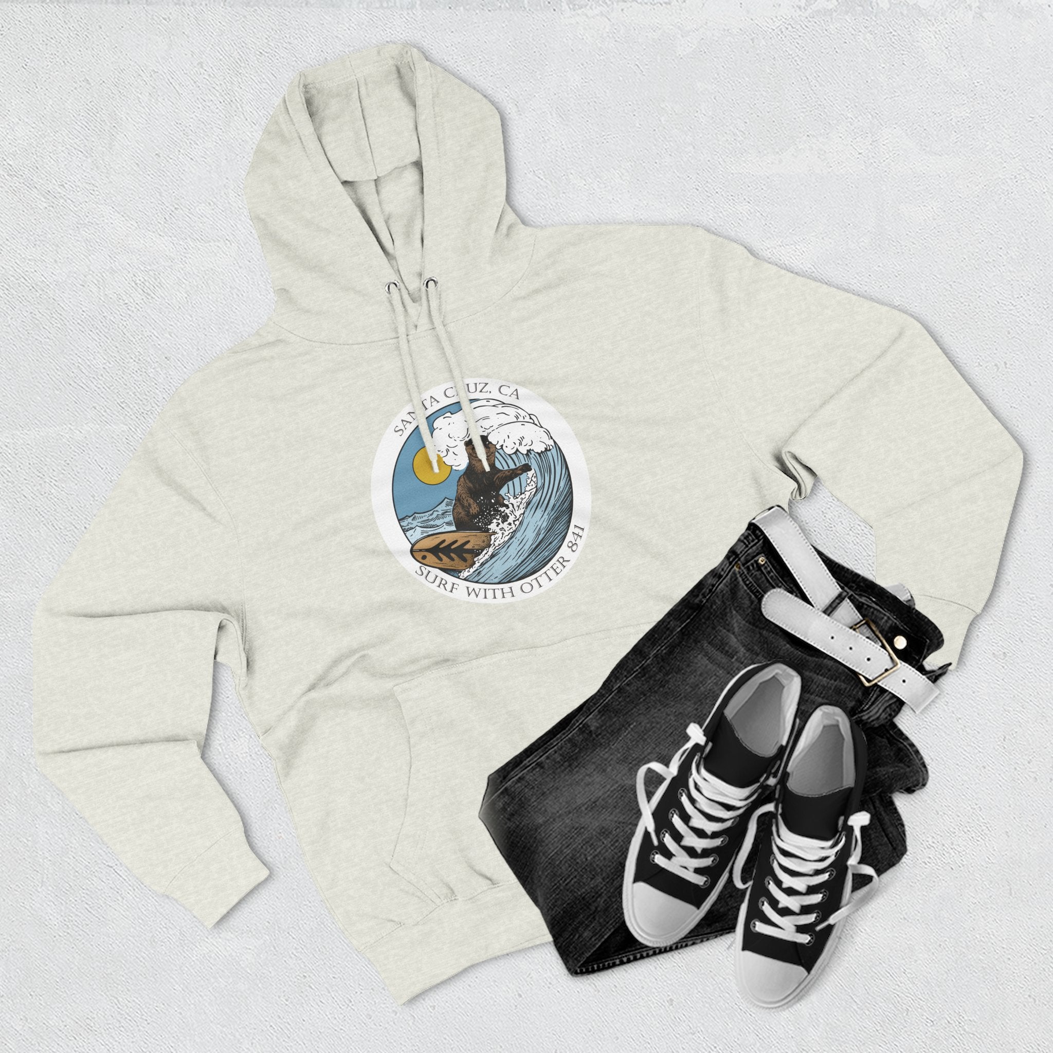 Surf with Otter 841 Fleece Hoodie