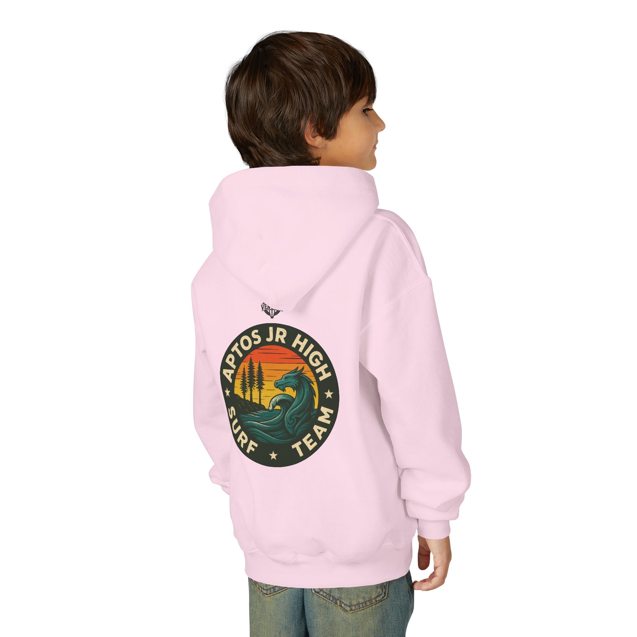 Aptos Jr High Surf Team Youth Pull-Over Hoodie - Heavy Blend Sweatshirt