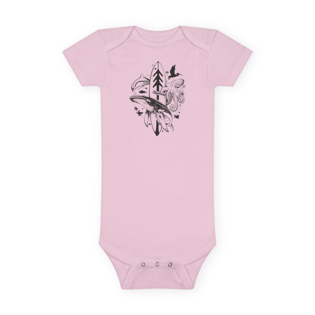 Ventana Monterey Bay by Thiago Bianchini - Baby Short Sleeve 100% Cotton Onesie