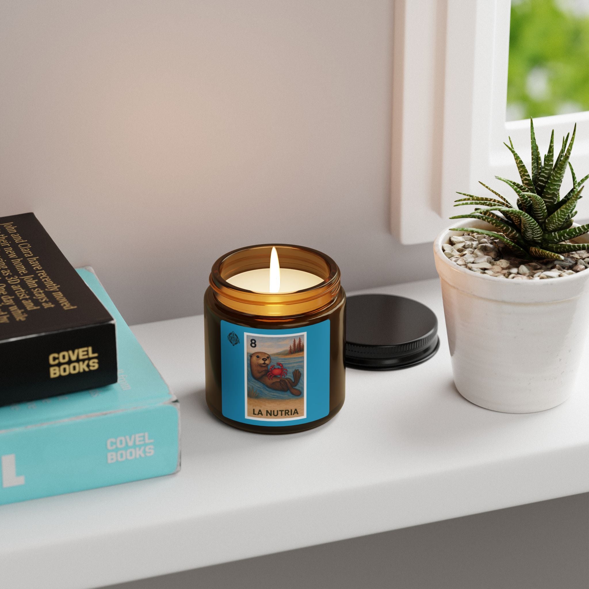 Sea Otter Lotería - Scented Soy Candle (La Nutria)