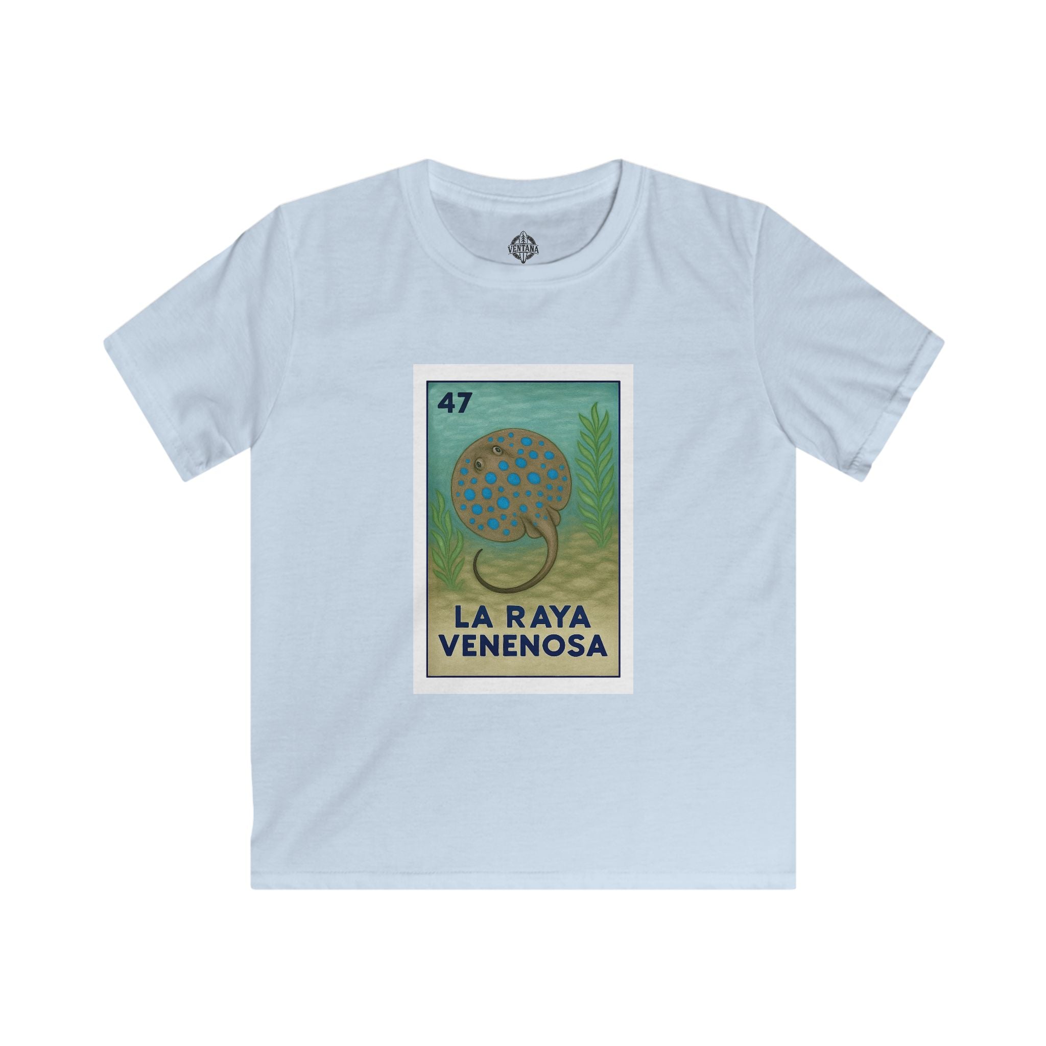 Stingray Lotería kids soft style t-shirt image 2