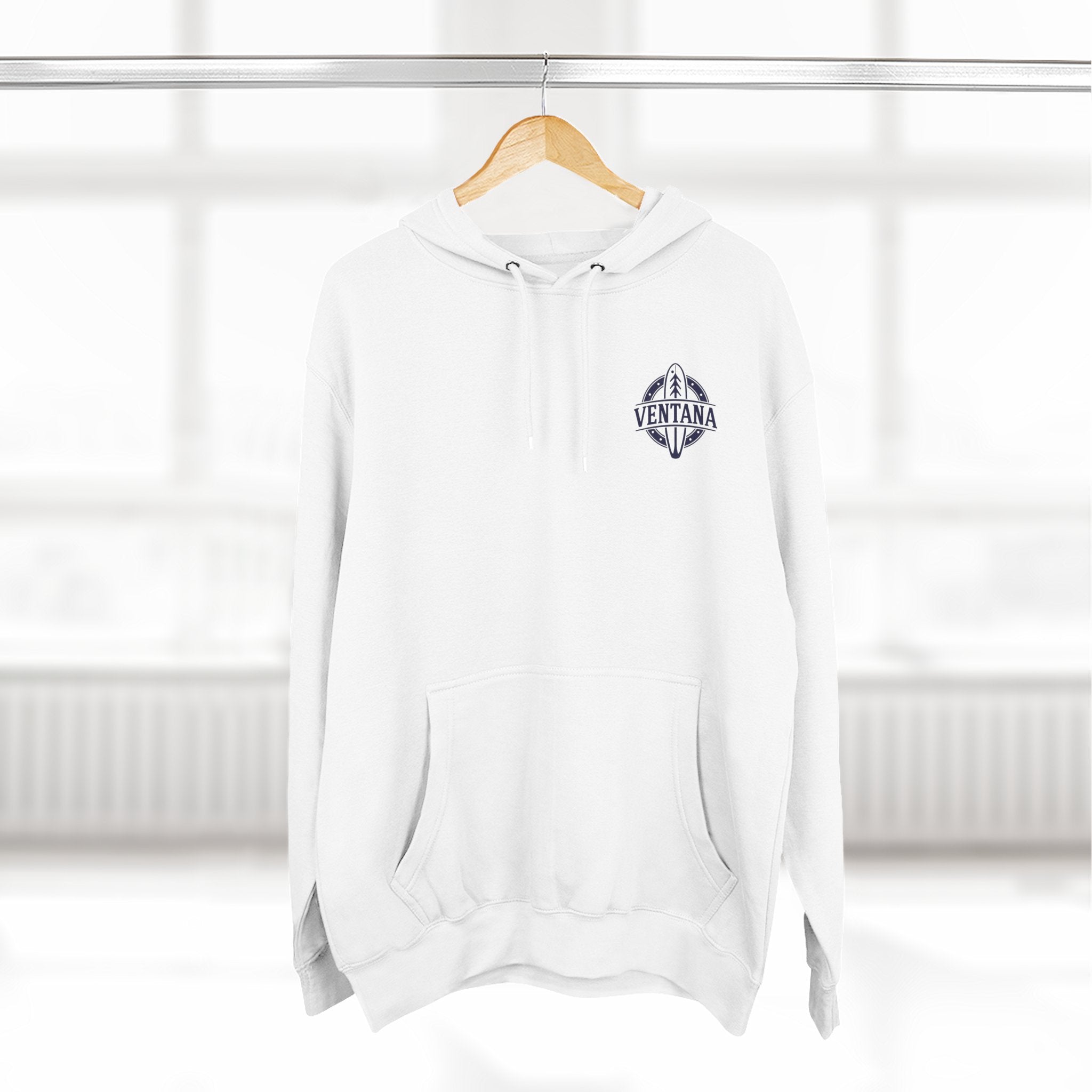 Ventana Treefish Logo - Pull-Over Cotton Blend Fleece Hoodie