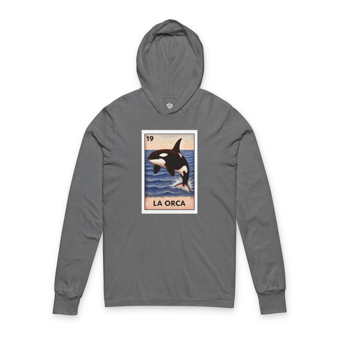 Orca Lotería Unisex - Cotton Hooded Long Sleeve Hooded T-Shirt (La Orca)