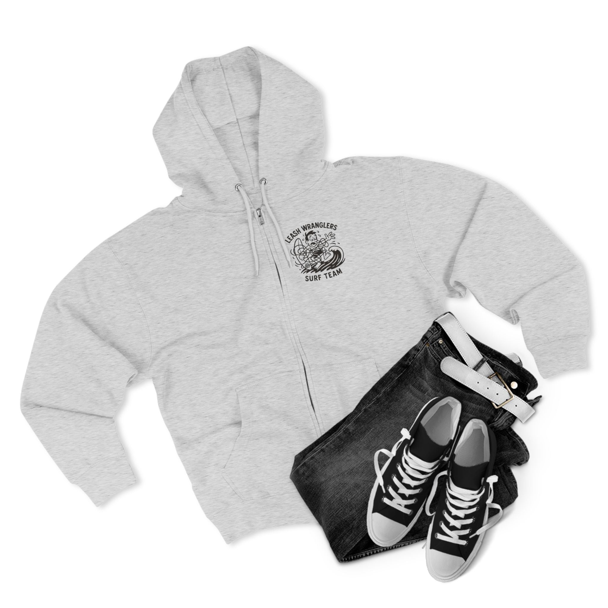 Leash Wranglers Surf Team zip fleece hoodie image 8