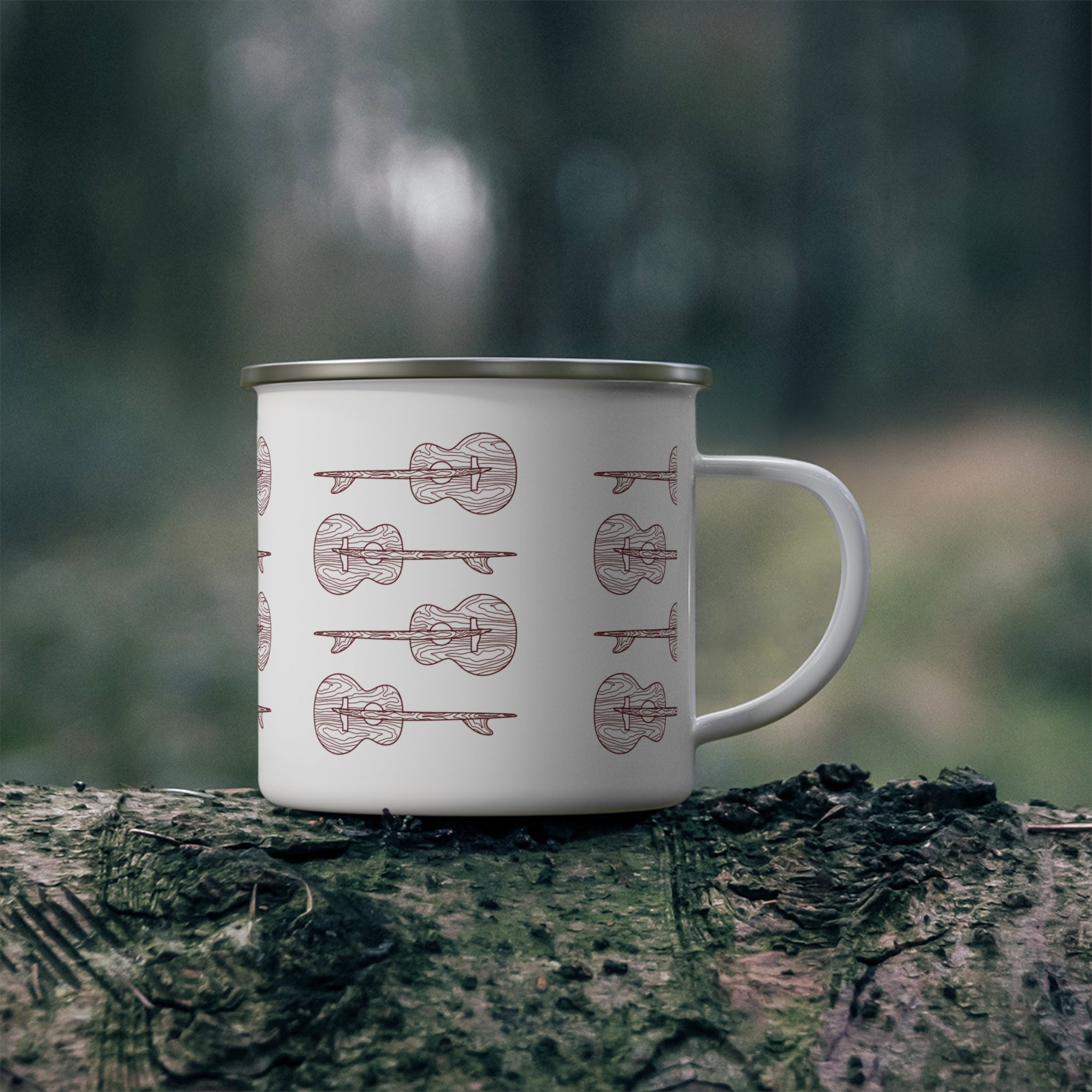 Ventana Santa Cruz Guitar Collab Enamel Camping Mug (12oz - small)