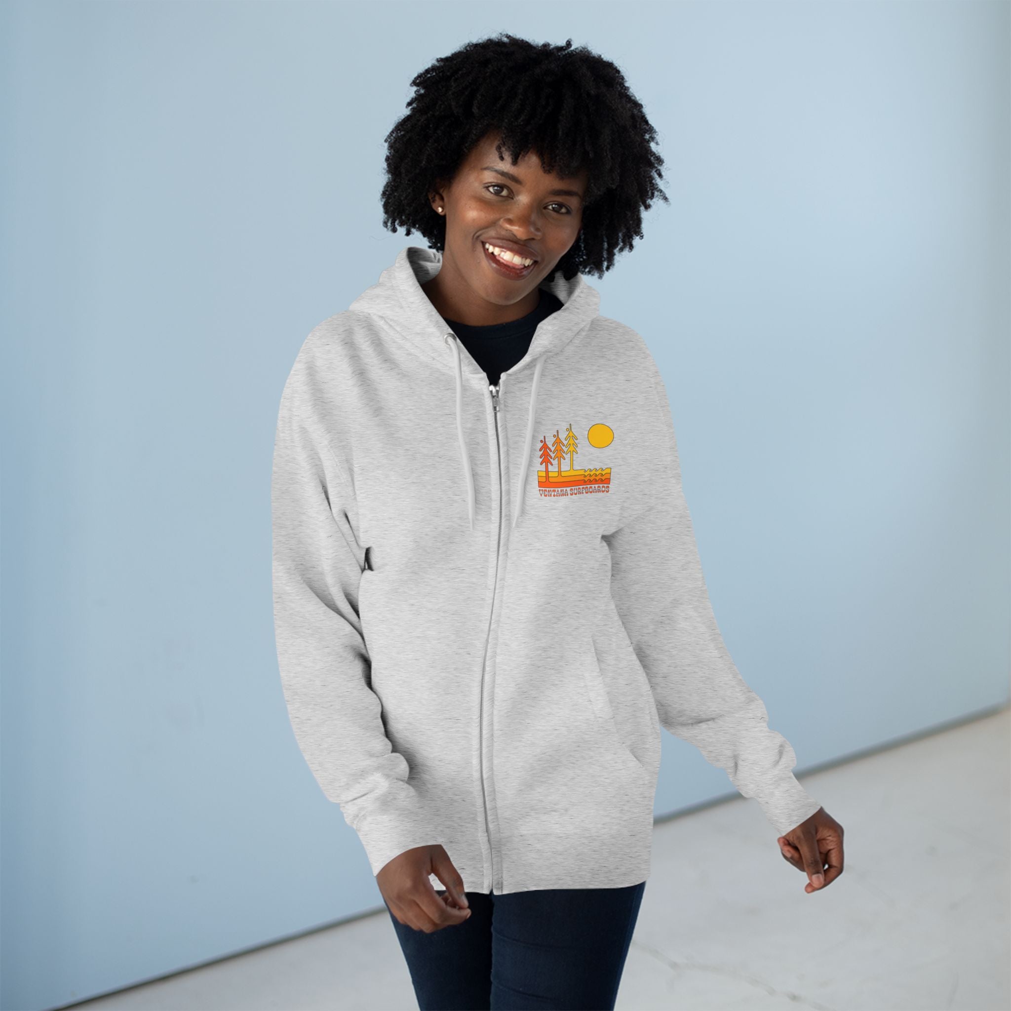 Ventana Circa 78 Unisex - Zip Cotton Blend Fleece Hoodie