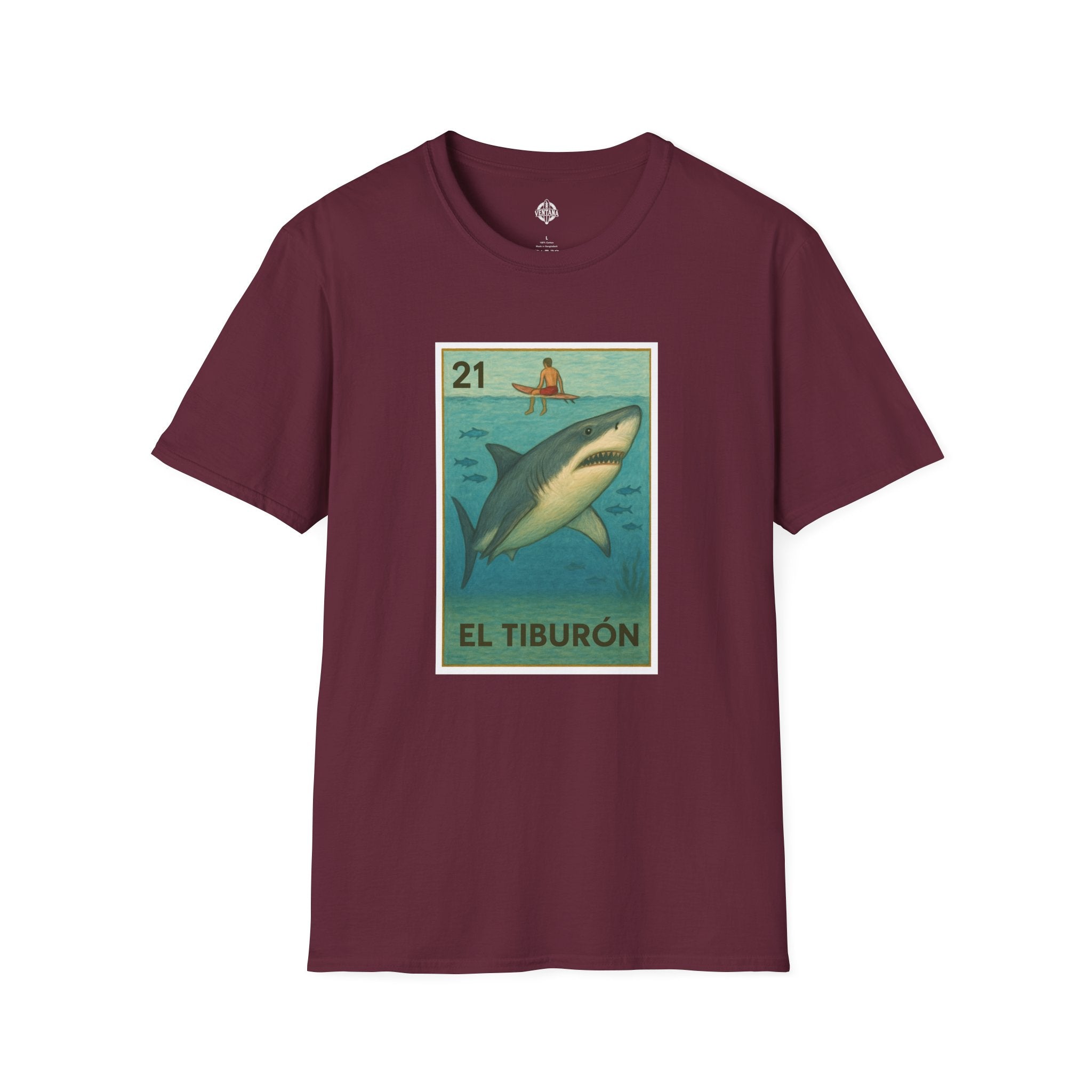 Shark Lotería cotton t-shirt image 7