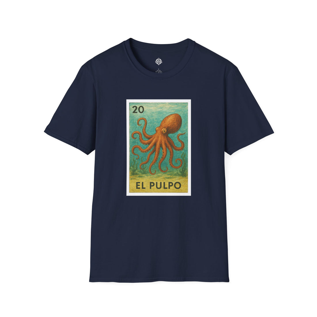 Octopus Lotería Unisex - Soft Style U.S. Cotton T-Shirt (El Pulpo)