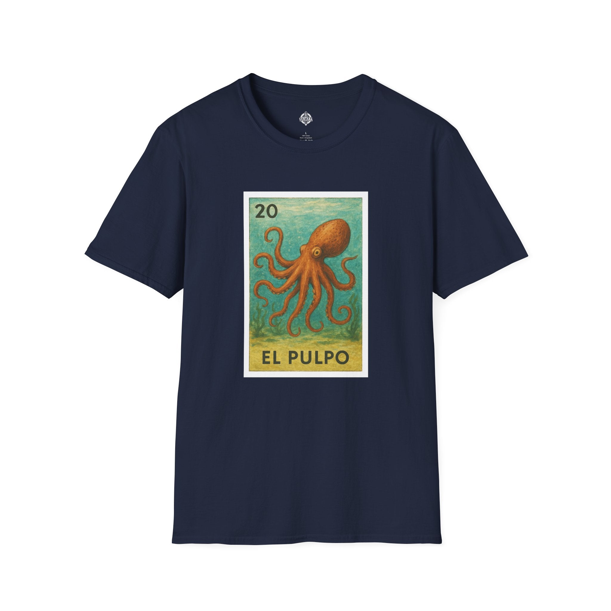 Octopus Lotería cotton t-shirt image 1
