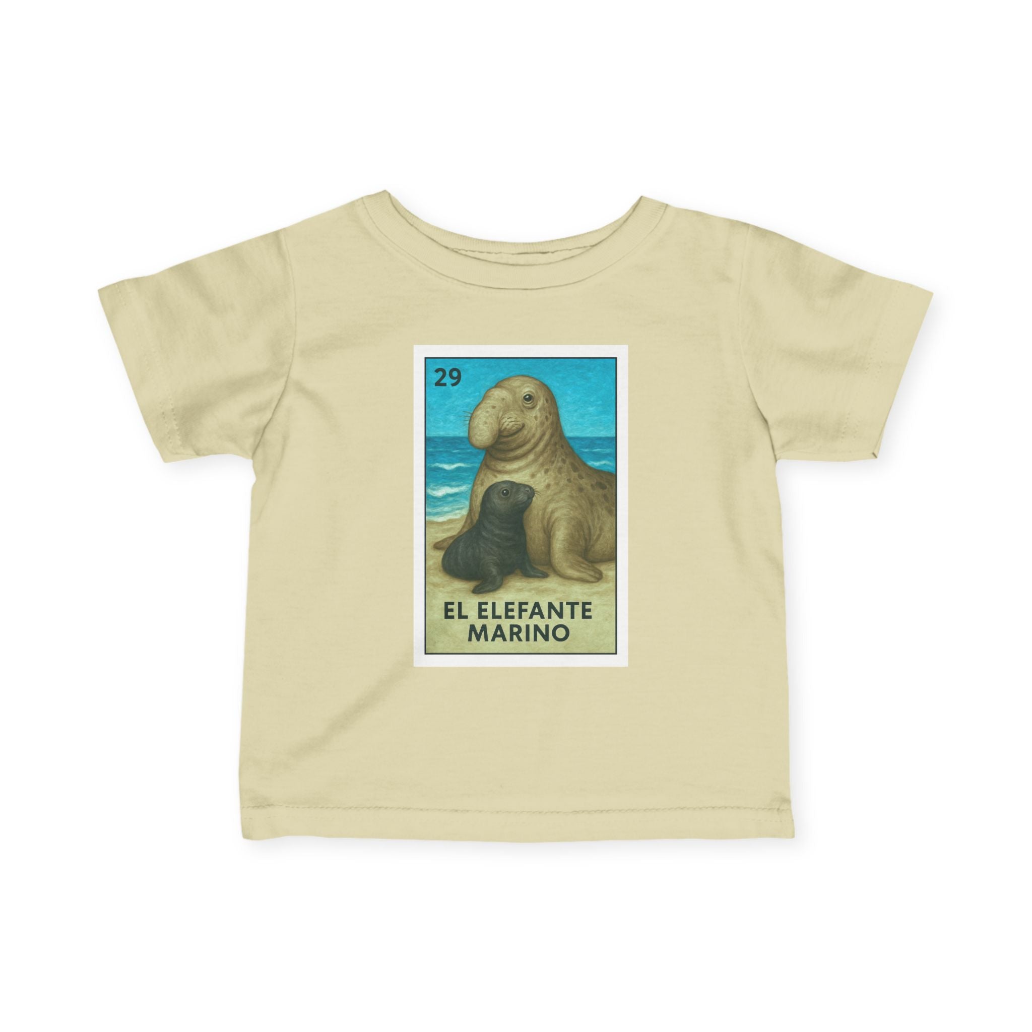Elephant Seal Lotería infant cotton t-shirt image 6
