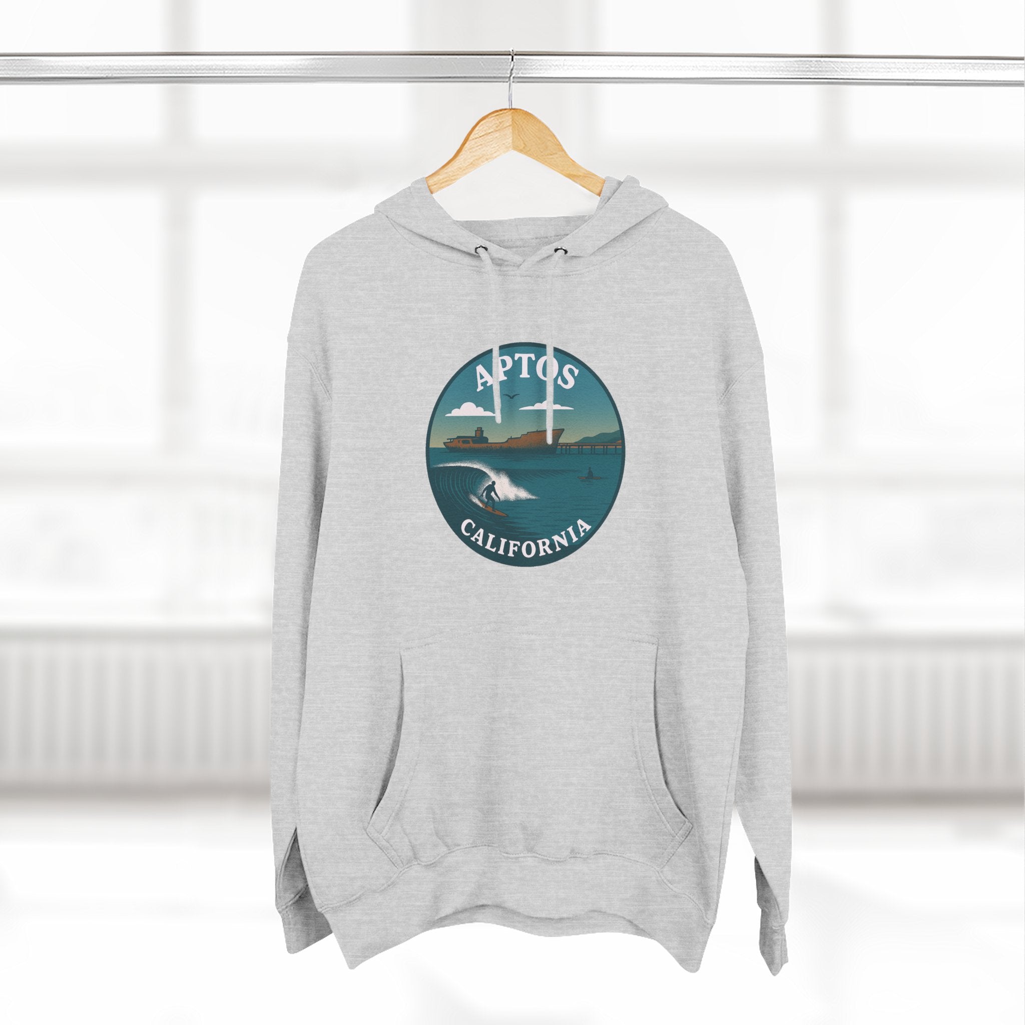 Aptos California Classic Unisex - Pull-Over Cotton Blend Fleece Hoodie