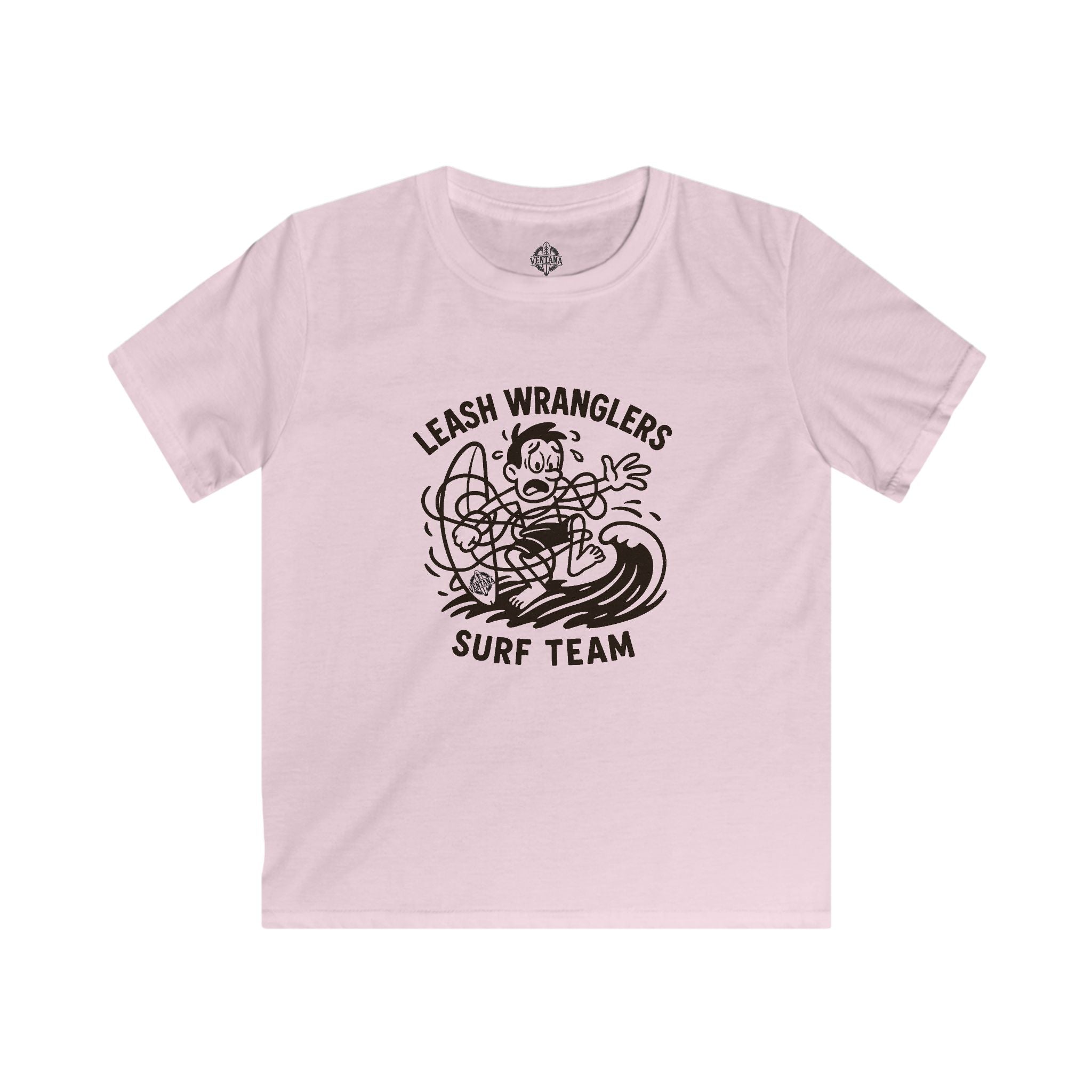 Leash Wranglers Surf Team Kids - Soft Style U.S. Cotton T-Shirt