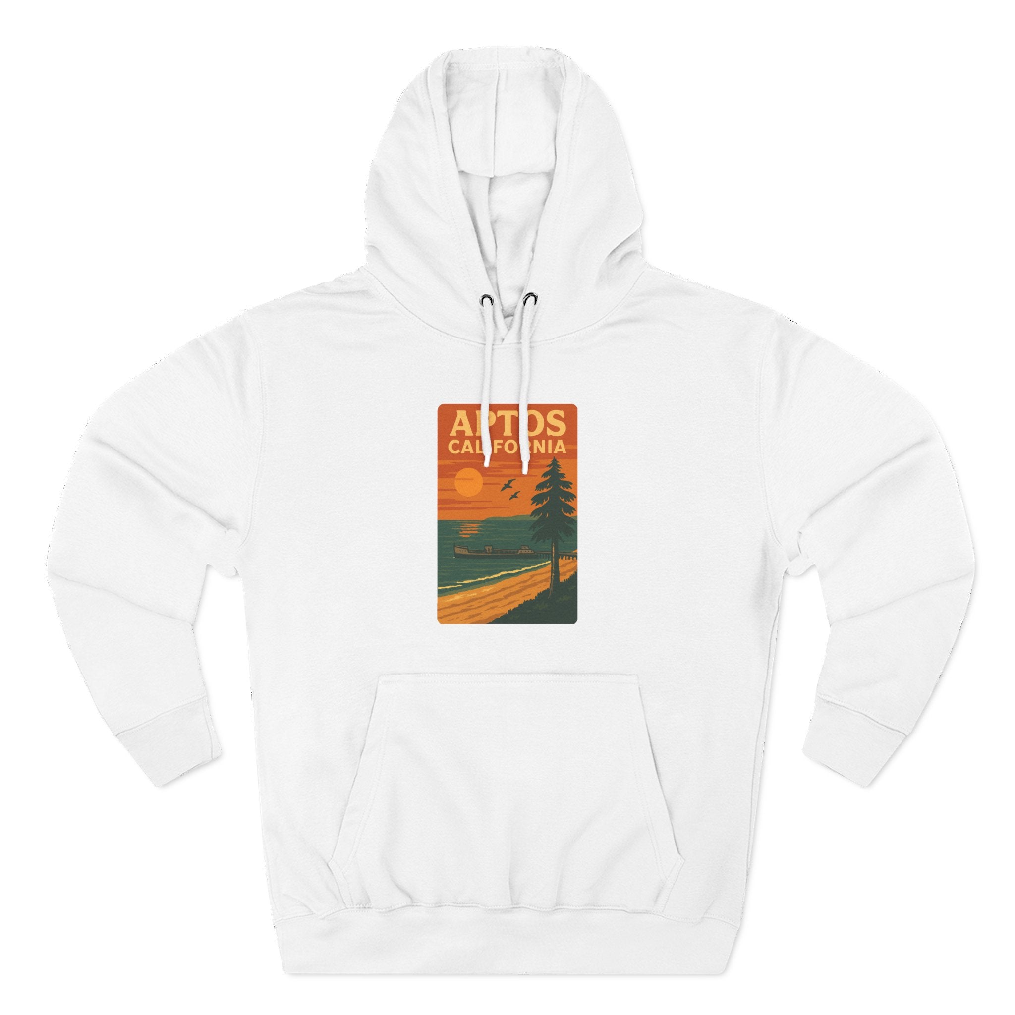 Aptos California Sunset Unisex - Pull-Over Cotton Blend Fleece Hoodie