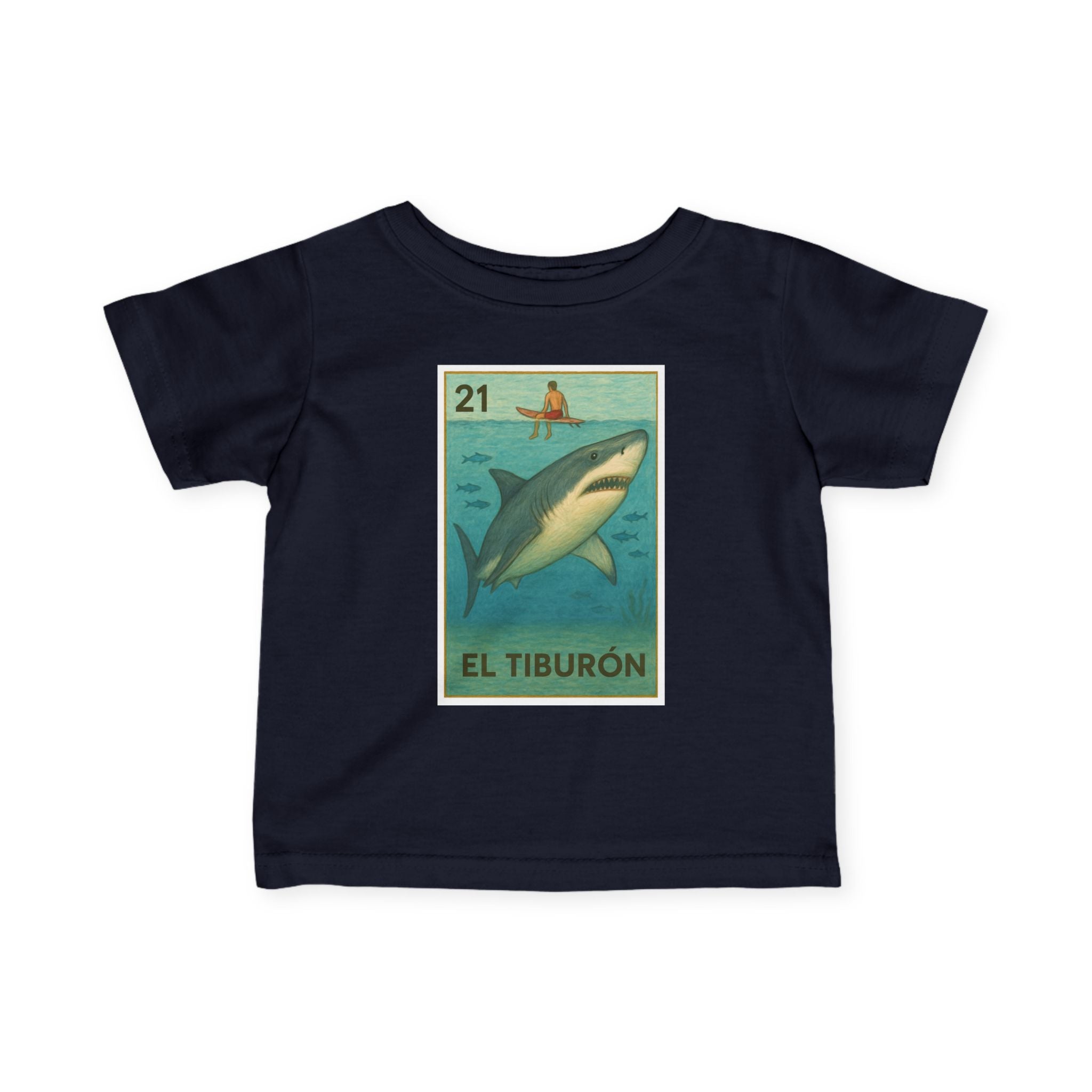 Shark Lotería infant cotton t-shirt image 13