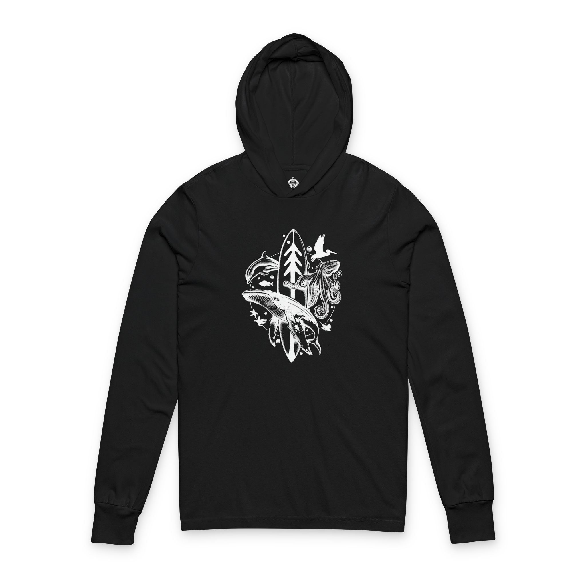 Ventana Monterey Bay by Thiago Bianchini cotton hooded long sleeve t-shirt image 4