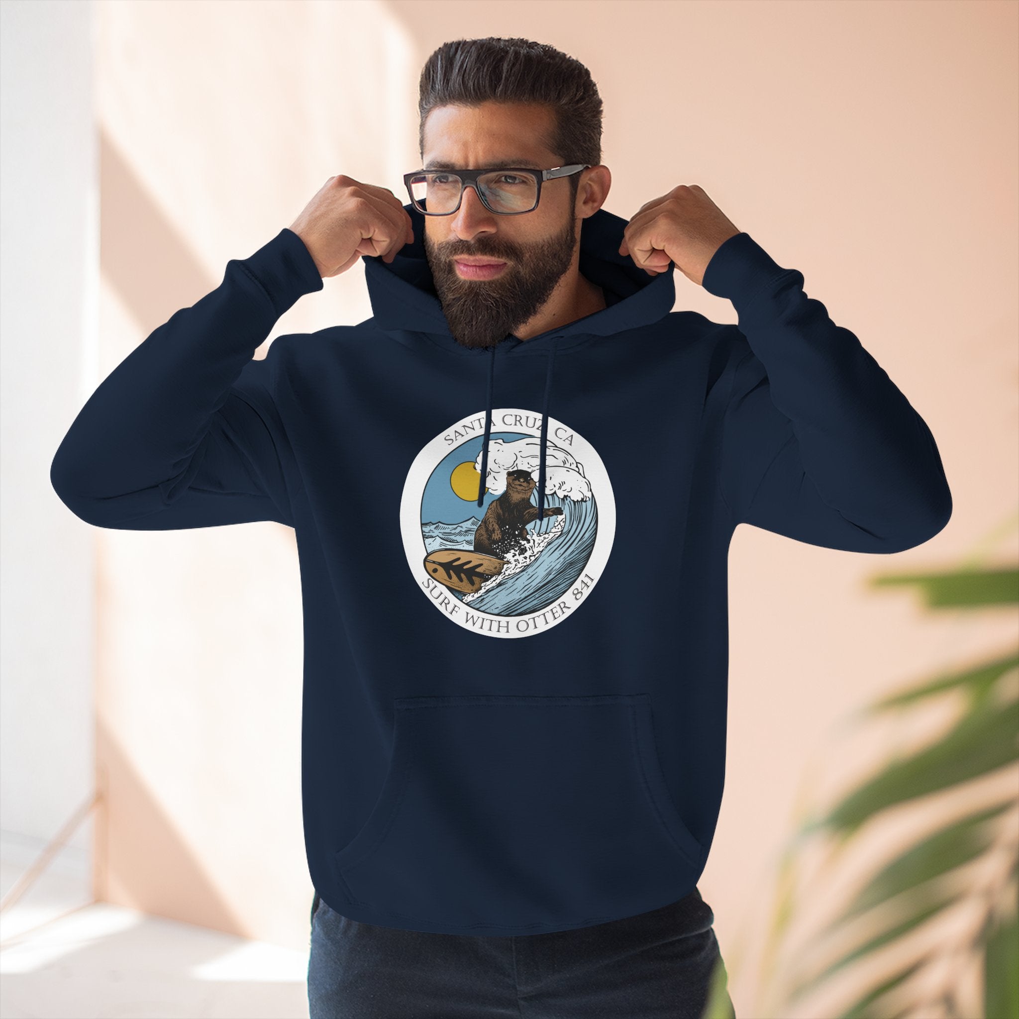 Surf with Otter 841 Fleece Hoodie