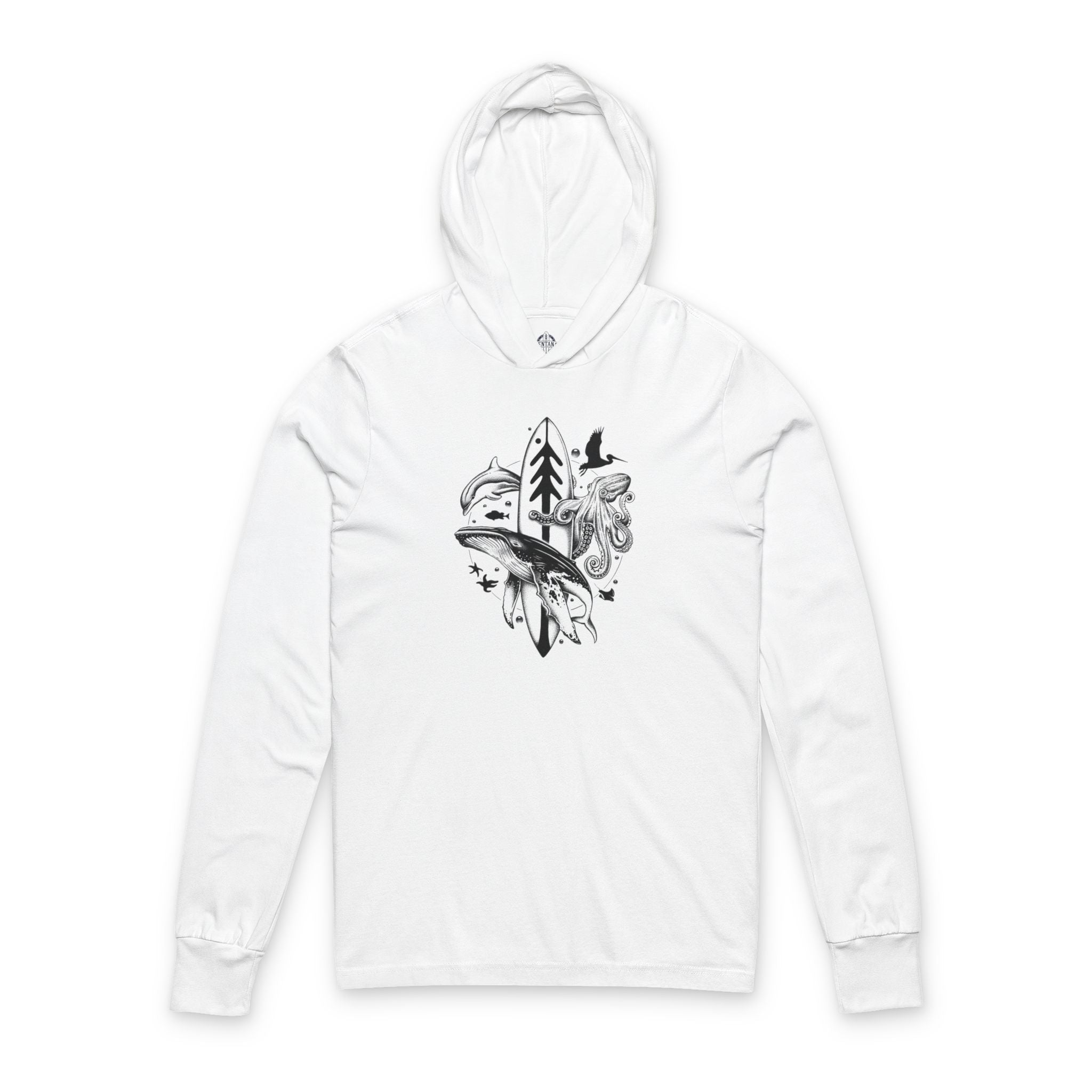 Ventana Monterey Bay by Thiago Bianchini cotton hooded long sleeve t-shirt image 3