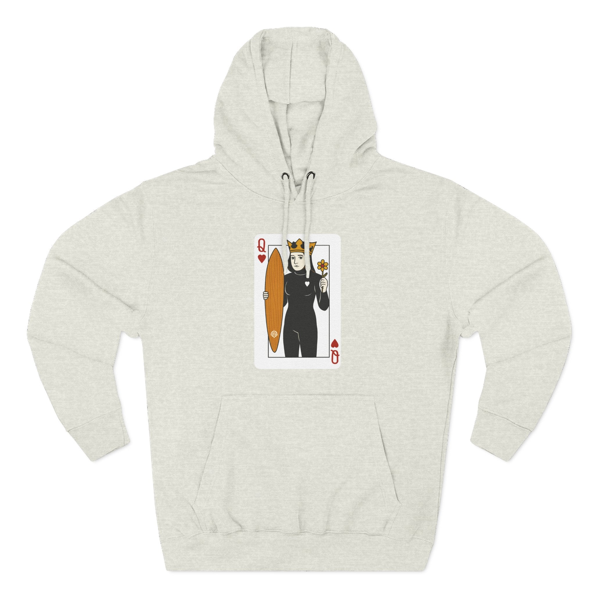 Queen of Hearts Surfer fleece hoodie image 2