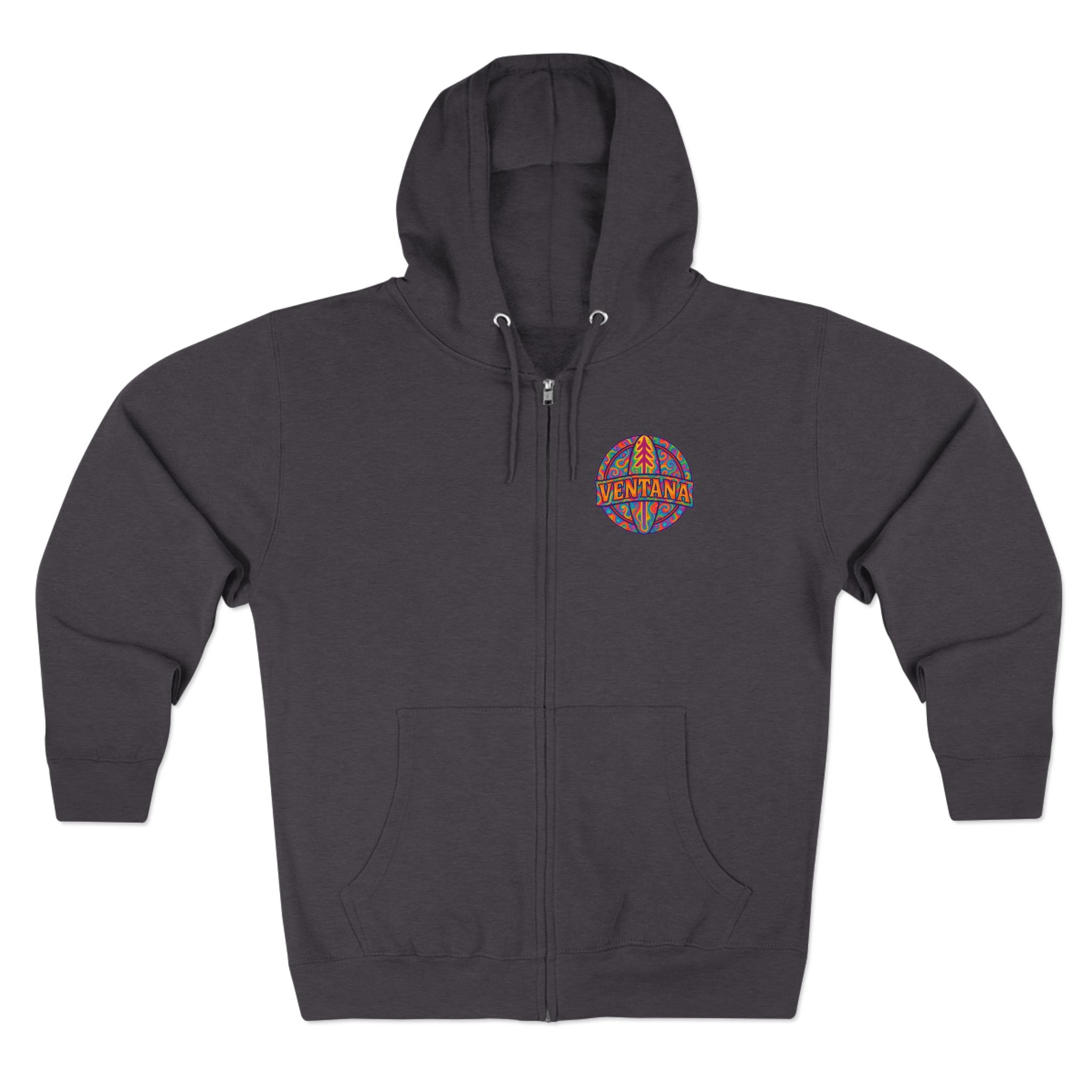 Ventana Psychedelic Treefish Logo zip fleece hoodie image 4
