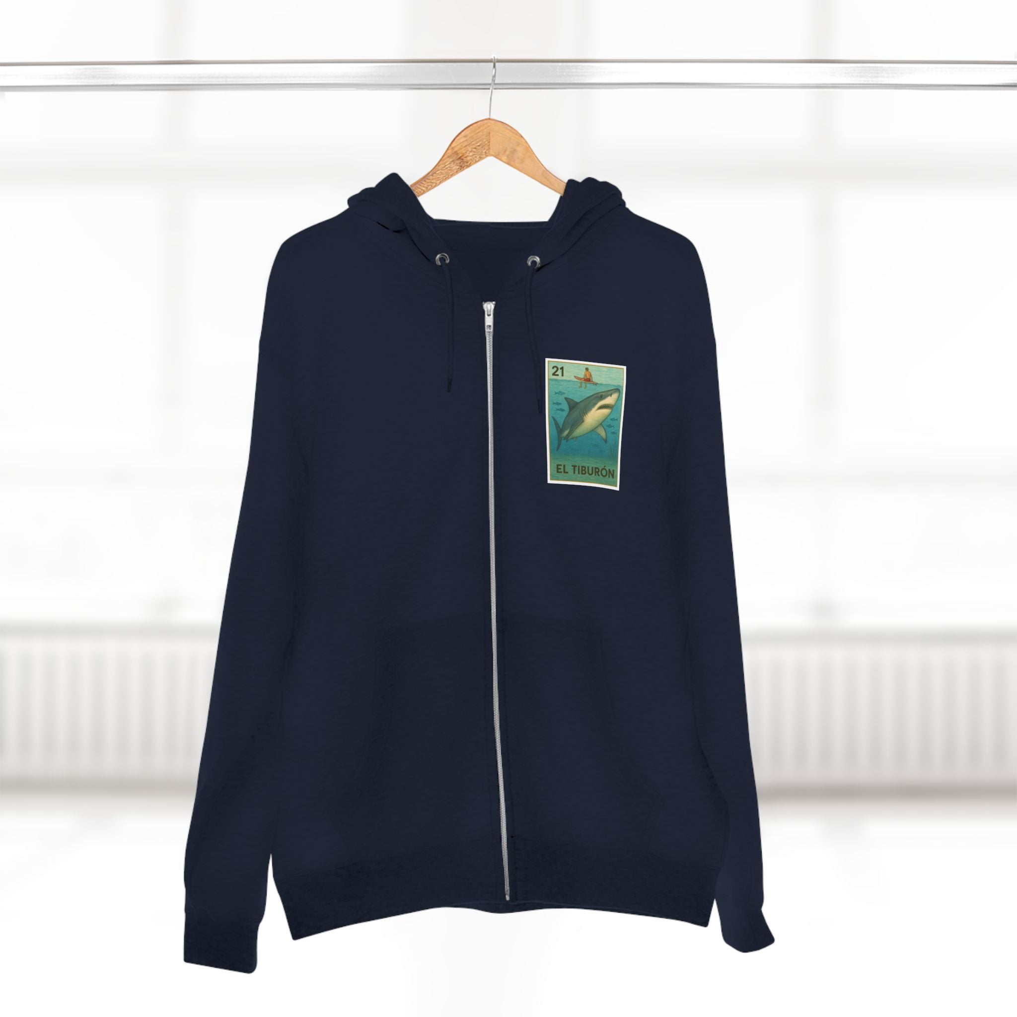 Shark Lotería Zip Hoodie