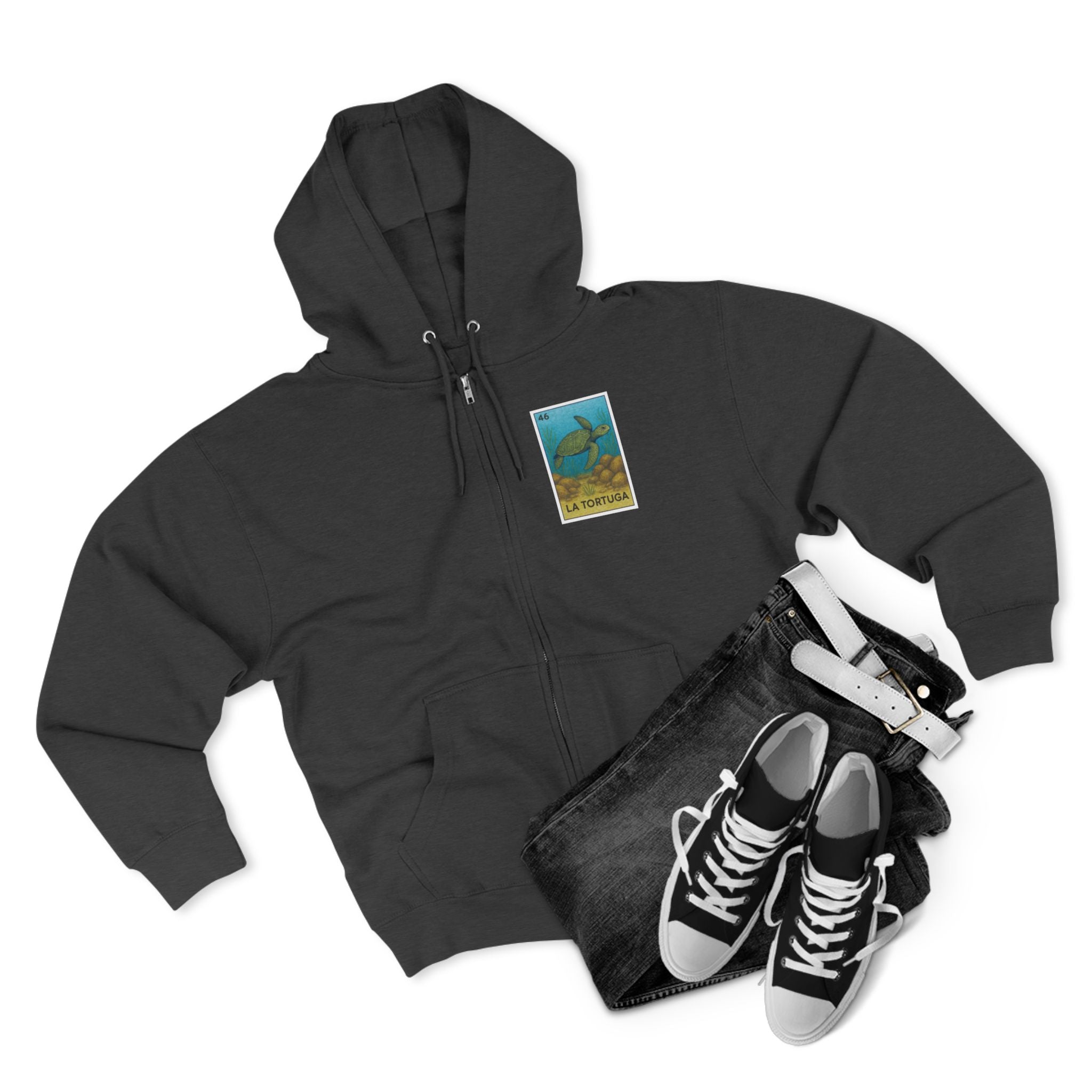 Turtle Lotería zip fleece hoodie image 13