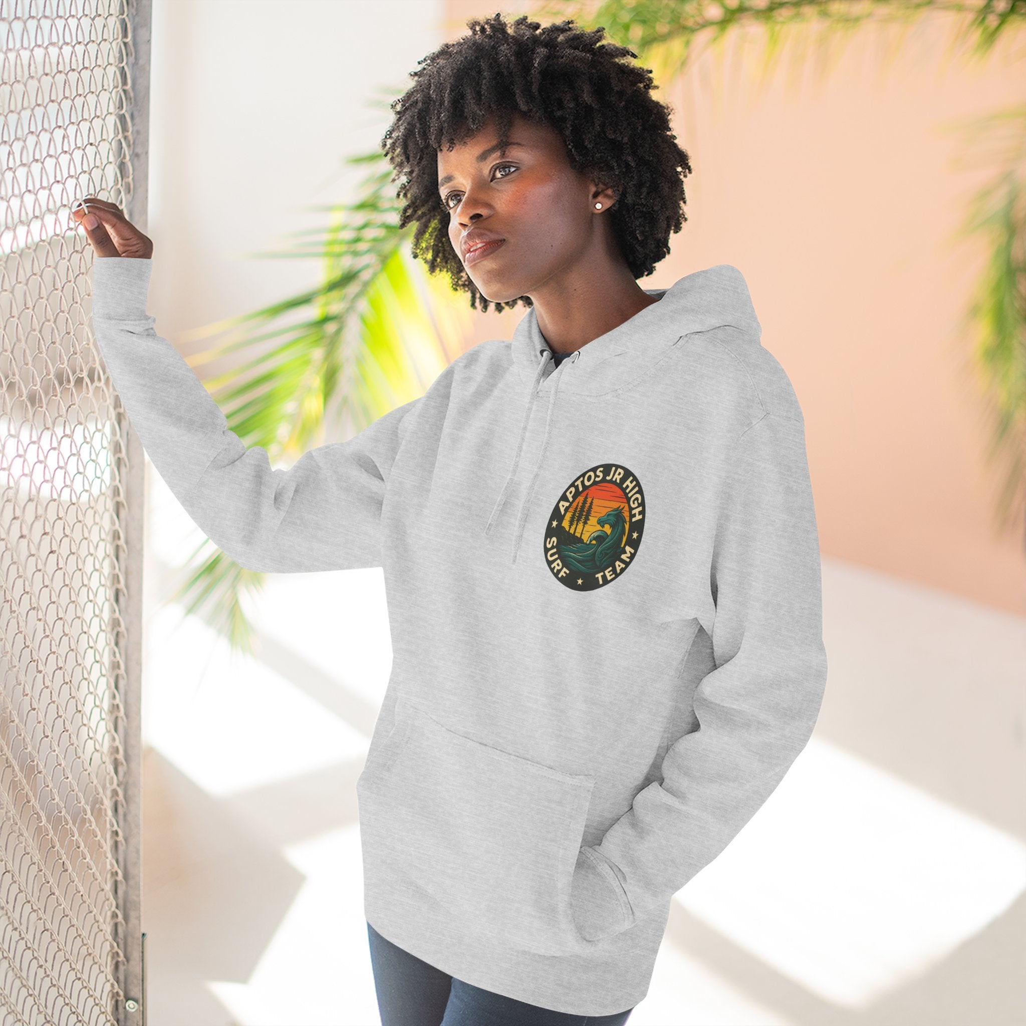 Aptos Junior High Surf Team Unisex - Pull-Over Cotton Blend Fleece Hoodie