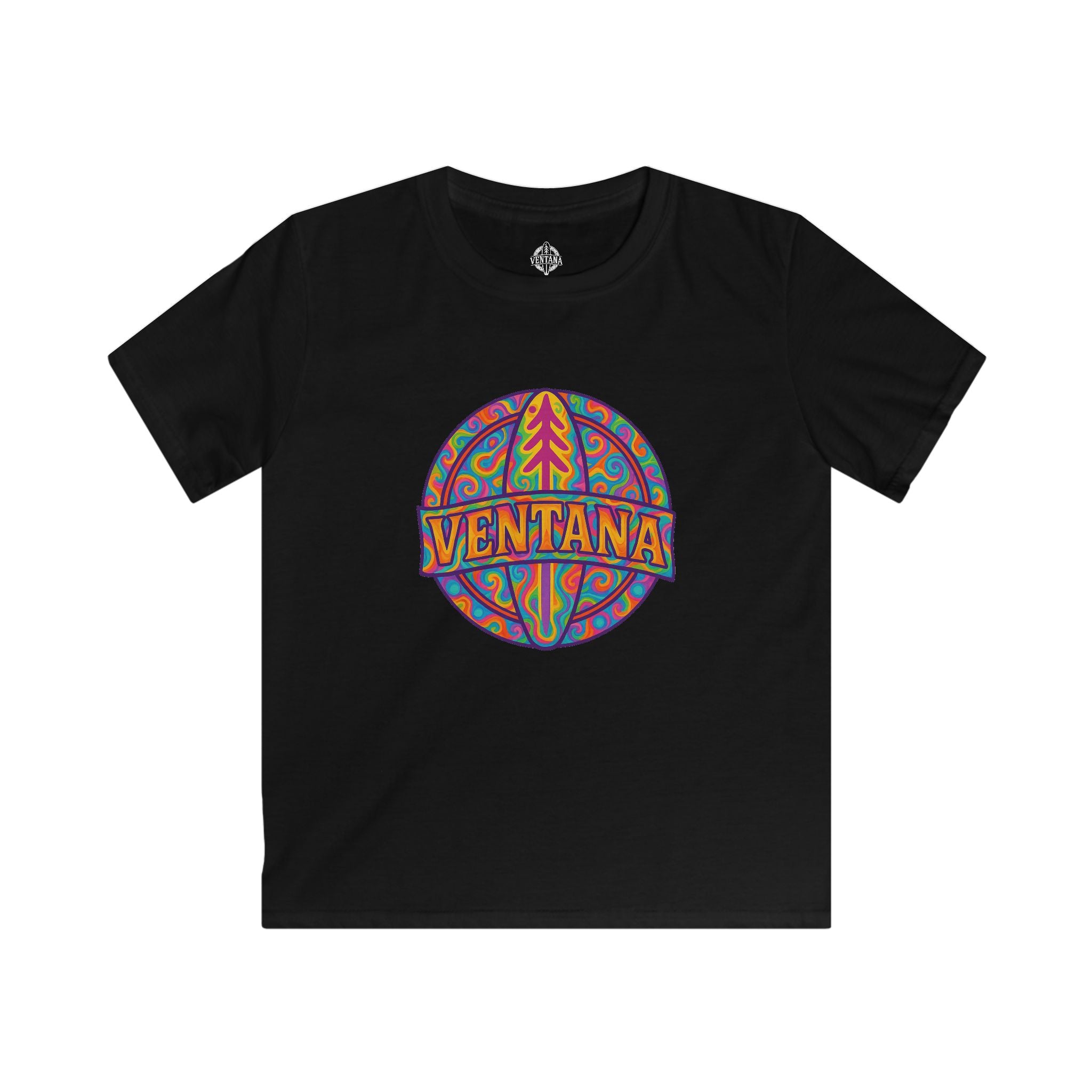 Ventana Psychedelic Treefish Logo kids soft style t-shirt image 4