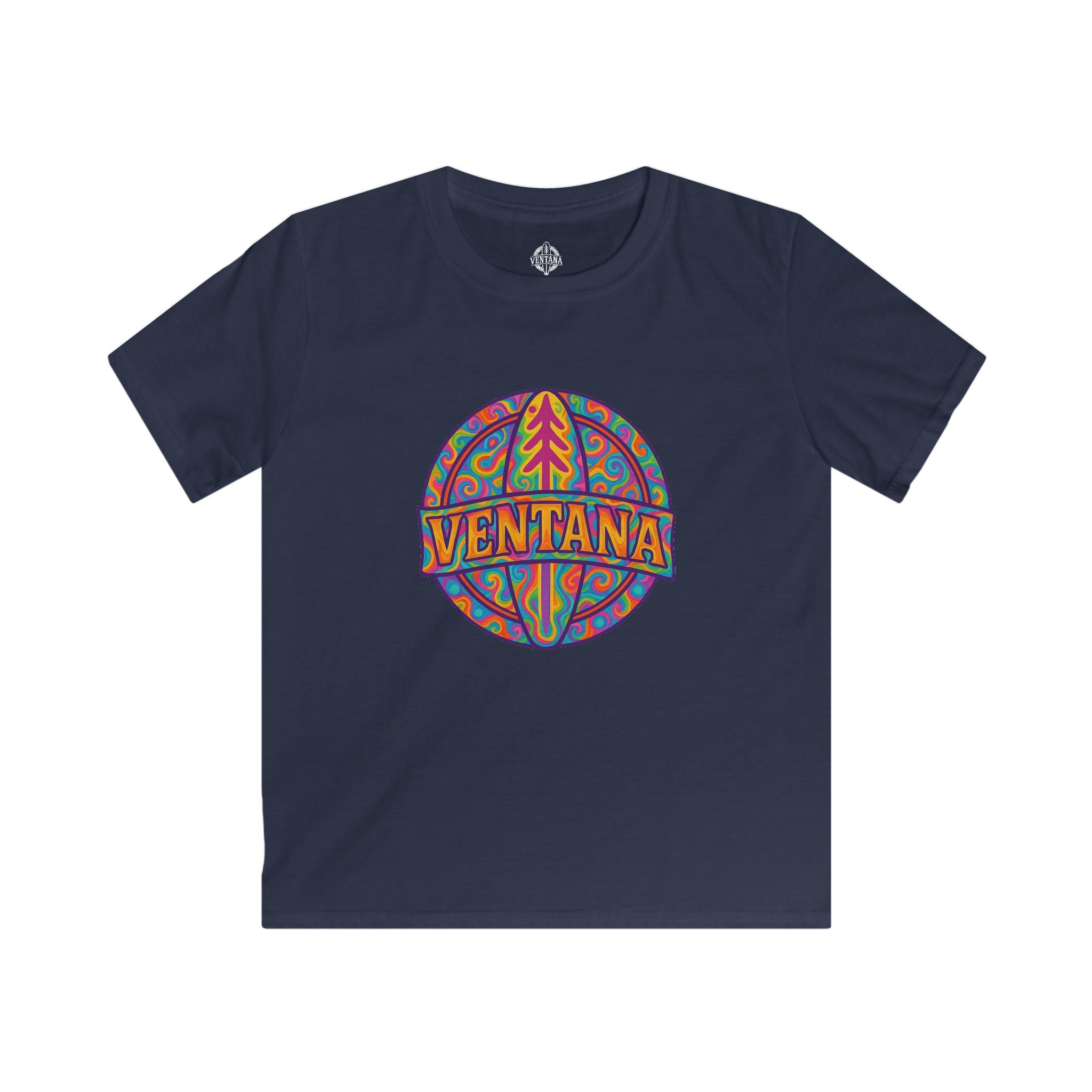 Ventana Psychedelic Treefish Logo kids soft style t-shirt image 1