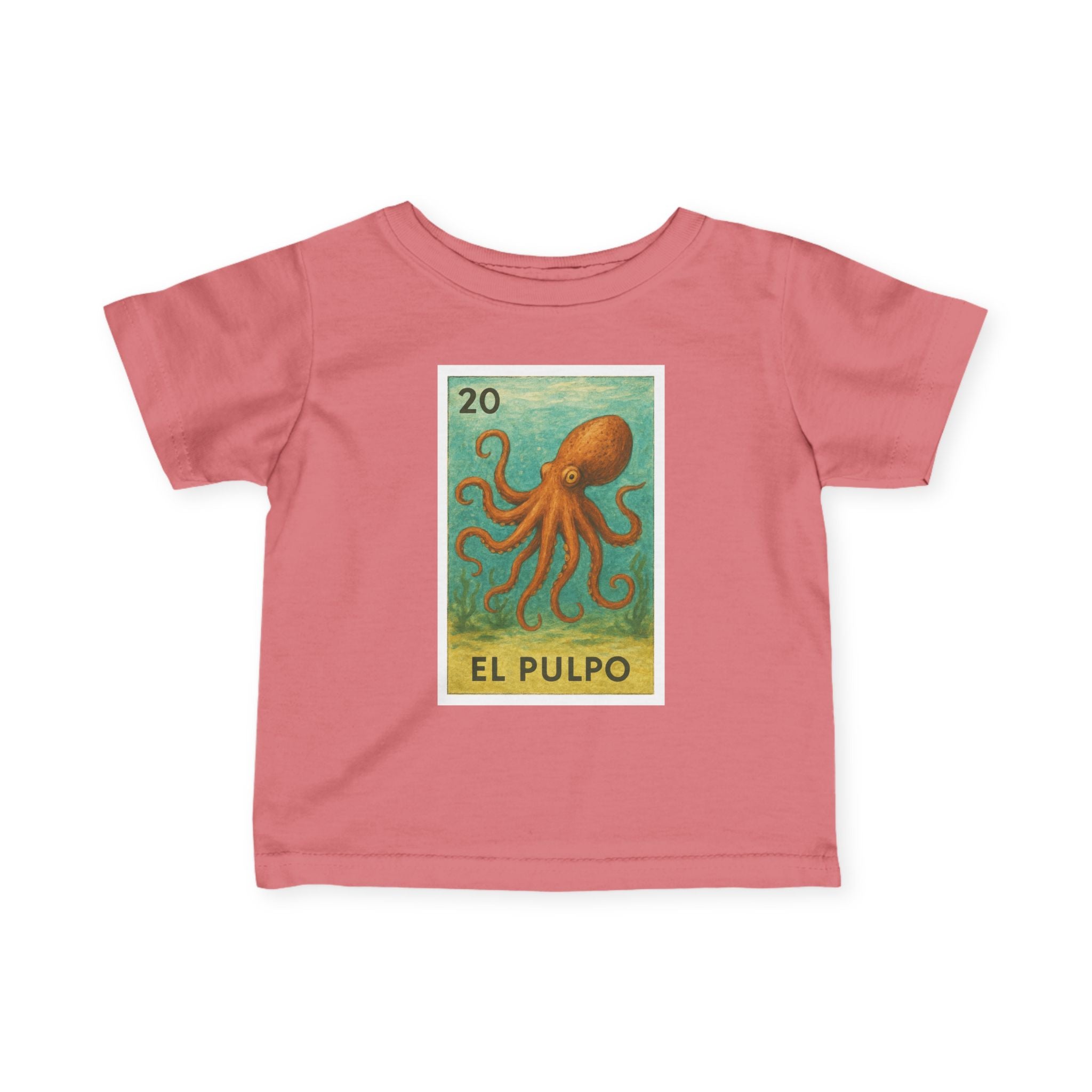 Octopus Lotería infant cotton t-shirt image 17