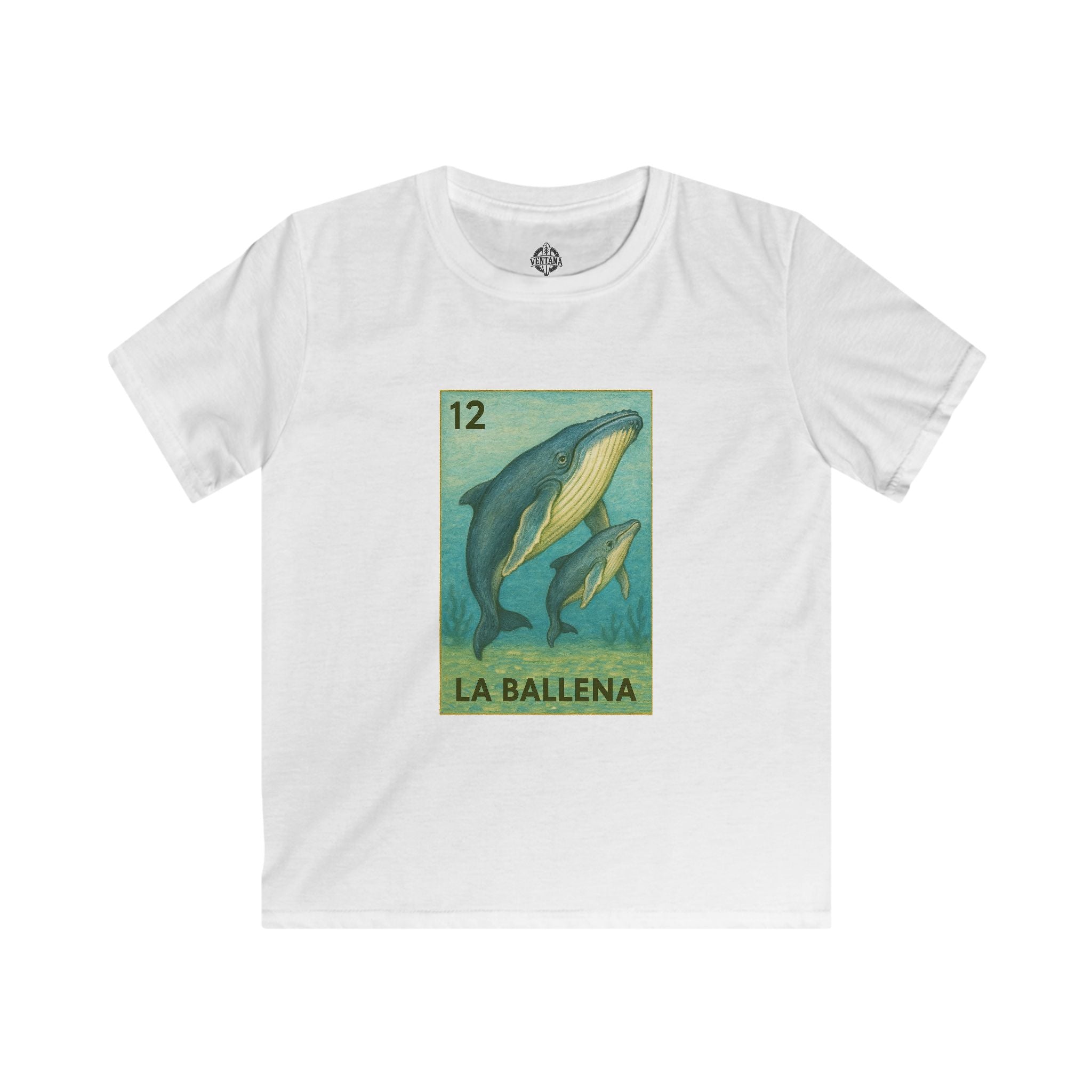 Whale Lotería kids soft style t-shirt image 5