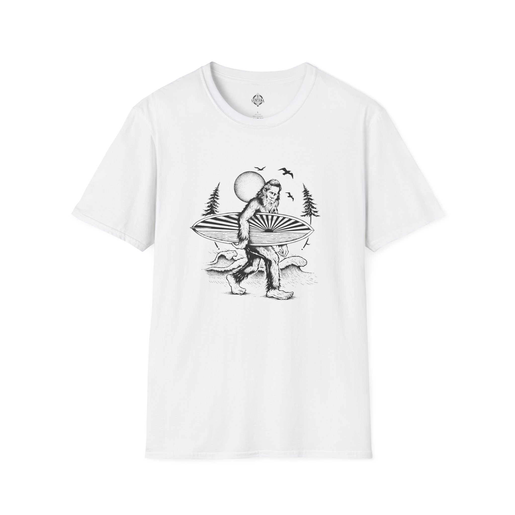Ventana Surfsquatch by Thiago Bianchini cotton t-shirt image 4