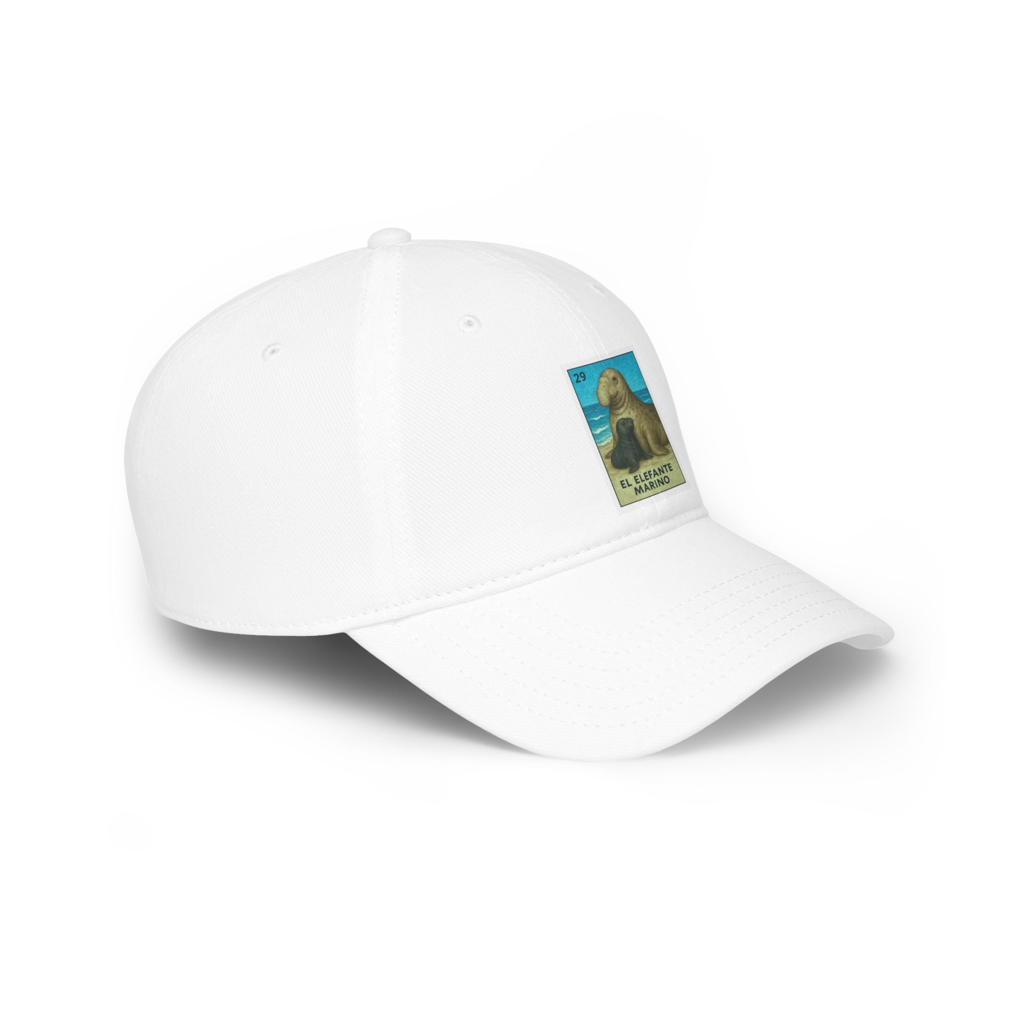 Elephant Seal Lotería Unisex - 100% Cotton Baseball Cap (El Elefante Marino)