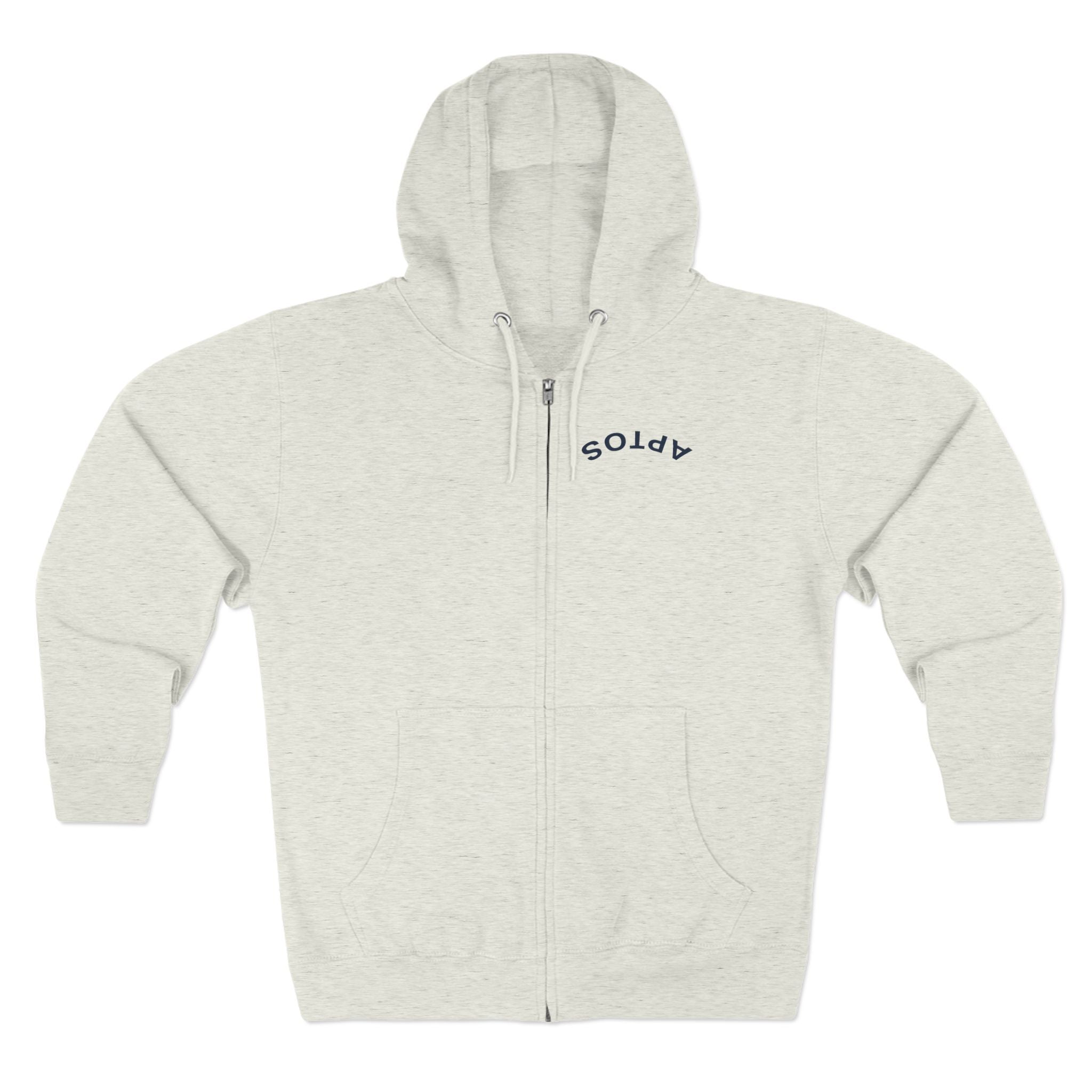 Aptos California Upside Down Unisex - Zip Cotton Blend Fleece Hoodie
