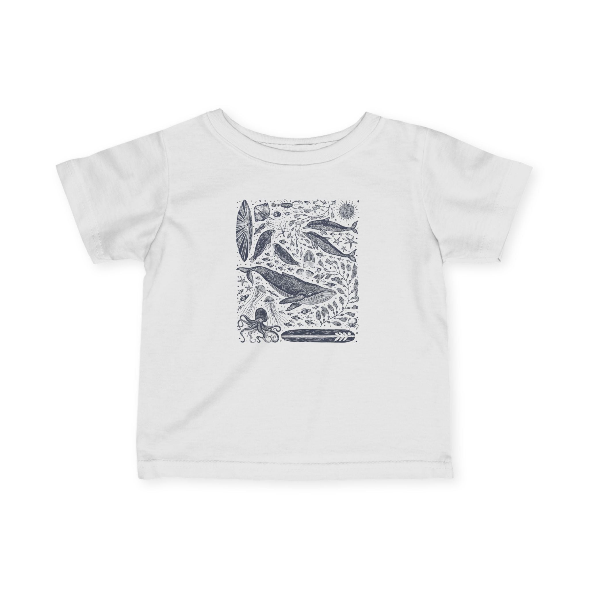 Ventana Marine Life by Lili Arnold infant cotton t-shirt image 20