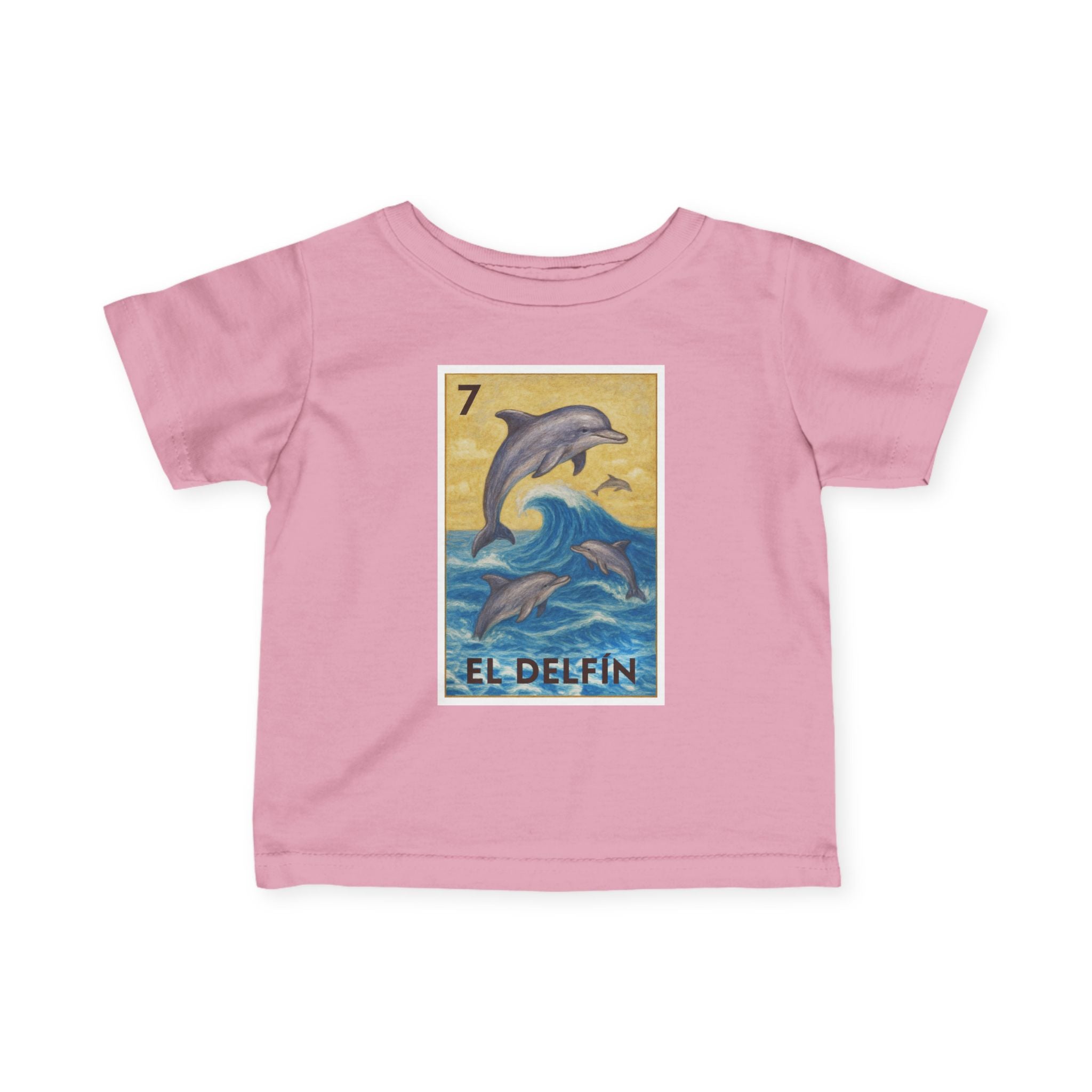 Dolphin Lotería infant cotton t-shirt image 2