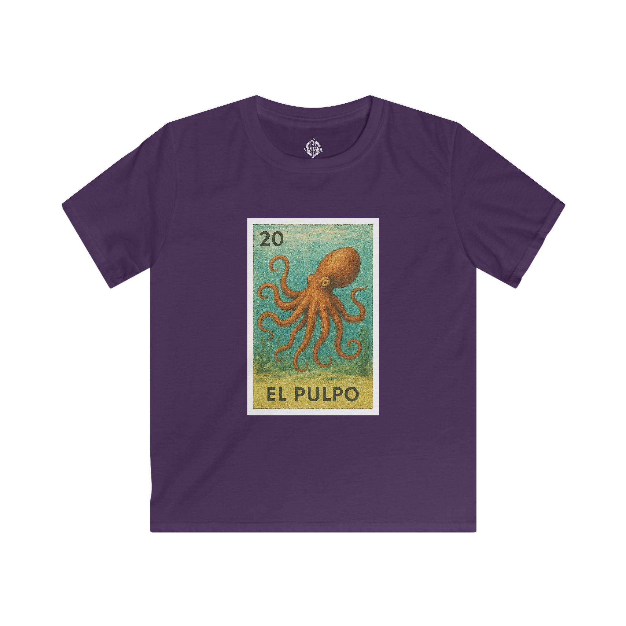Octopus Lotería kids soft style t-shirt image 10