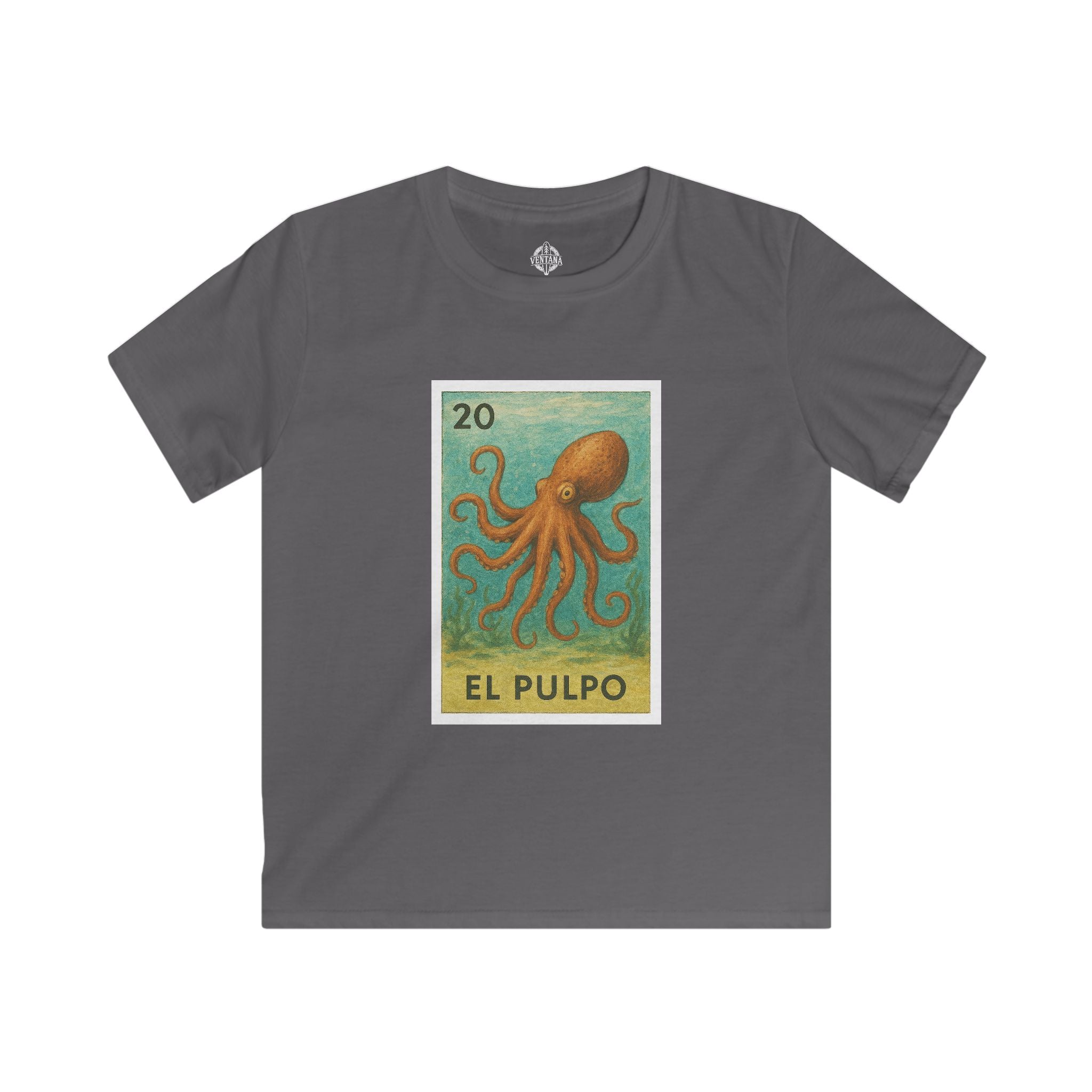 Octopus Lotería kids soft style t-shirt image 8