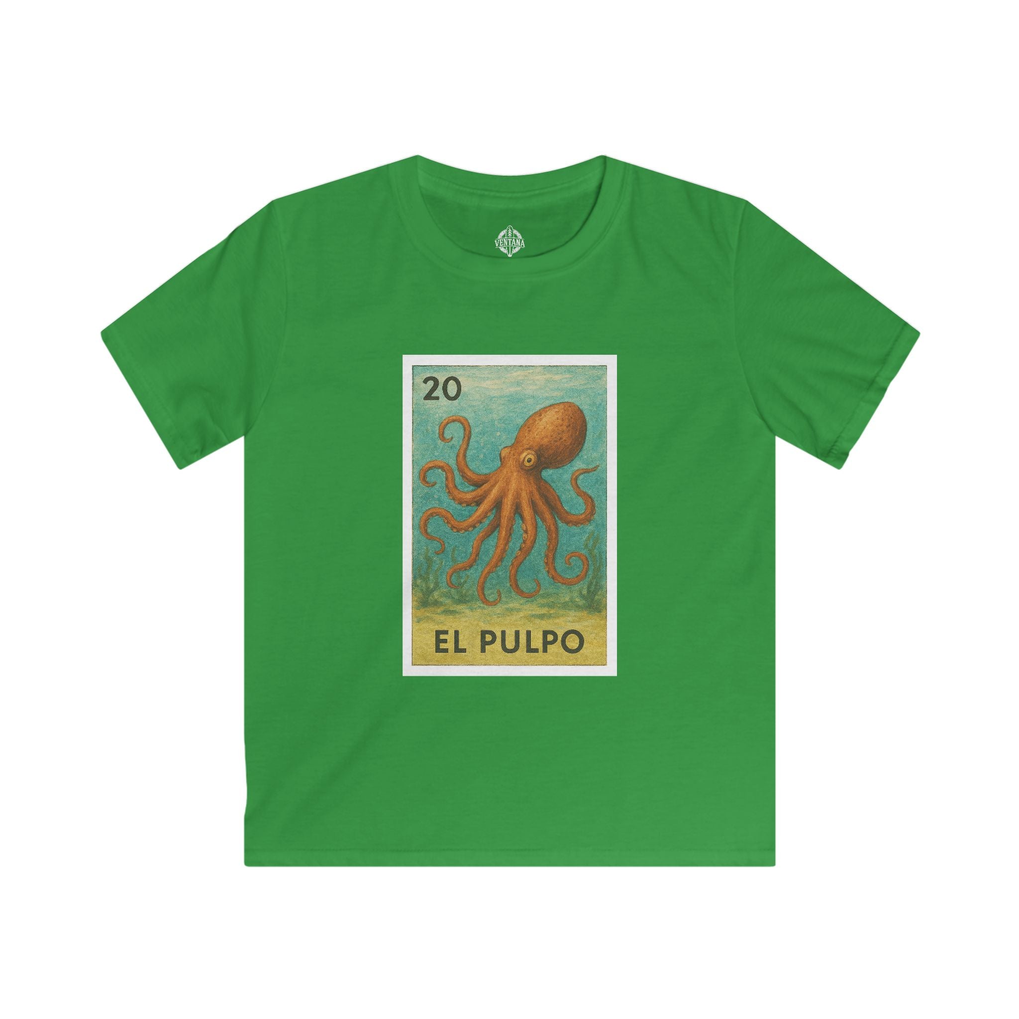 Octopus Lotería kids soft style t-shirt image 7