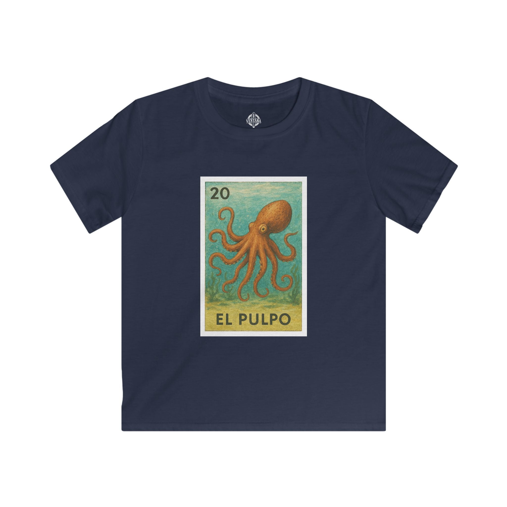 Octopus Lotería kids soft style t-shirt image 1