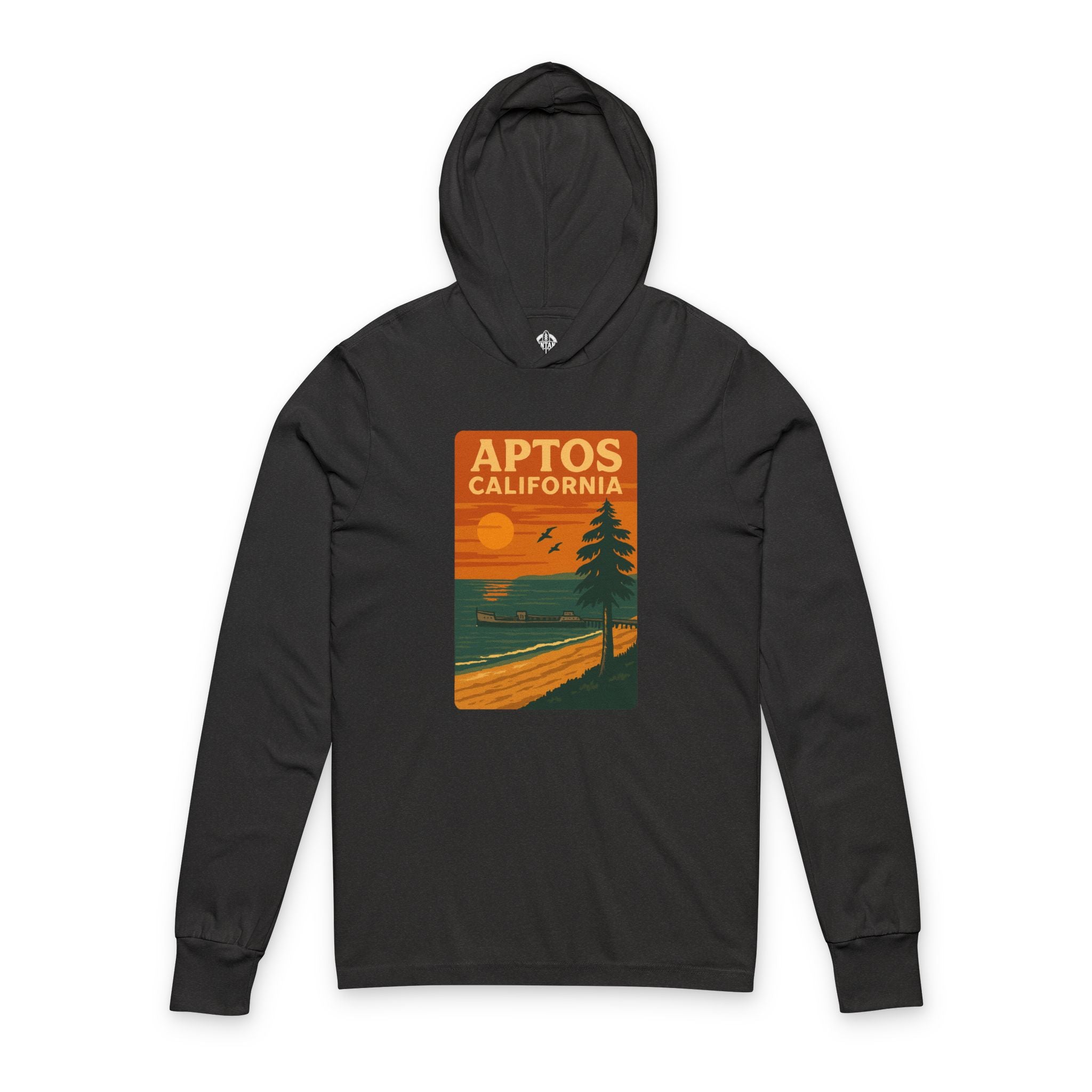 Aptos California Sunset cotton hooded long sleeve t-shirt image 3