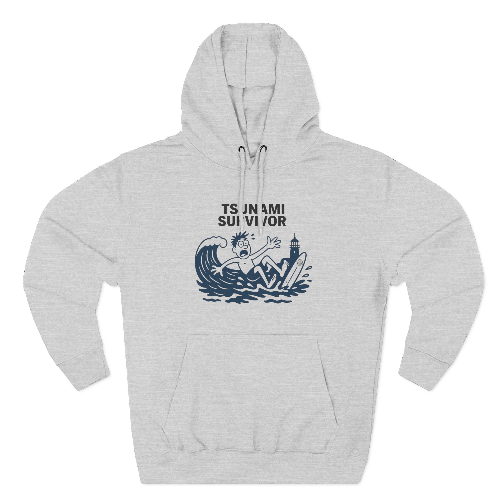 Tsunami Survivor Unisex - Pull-Over Cotton Blend Fleece Hoodie