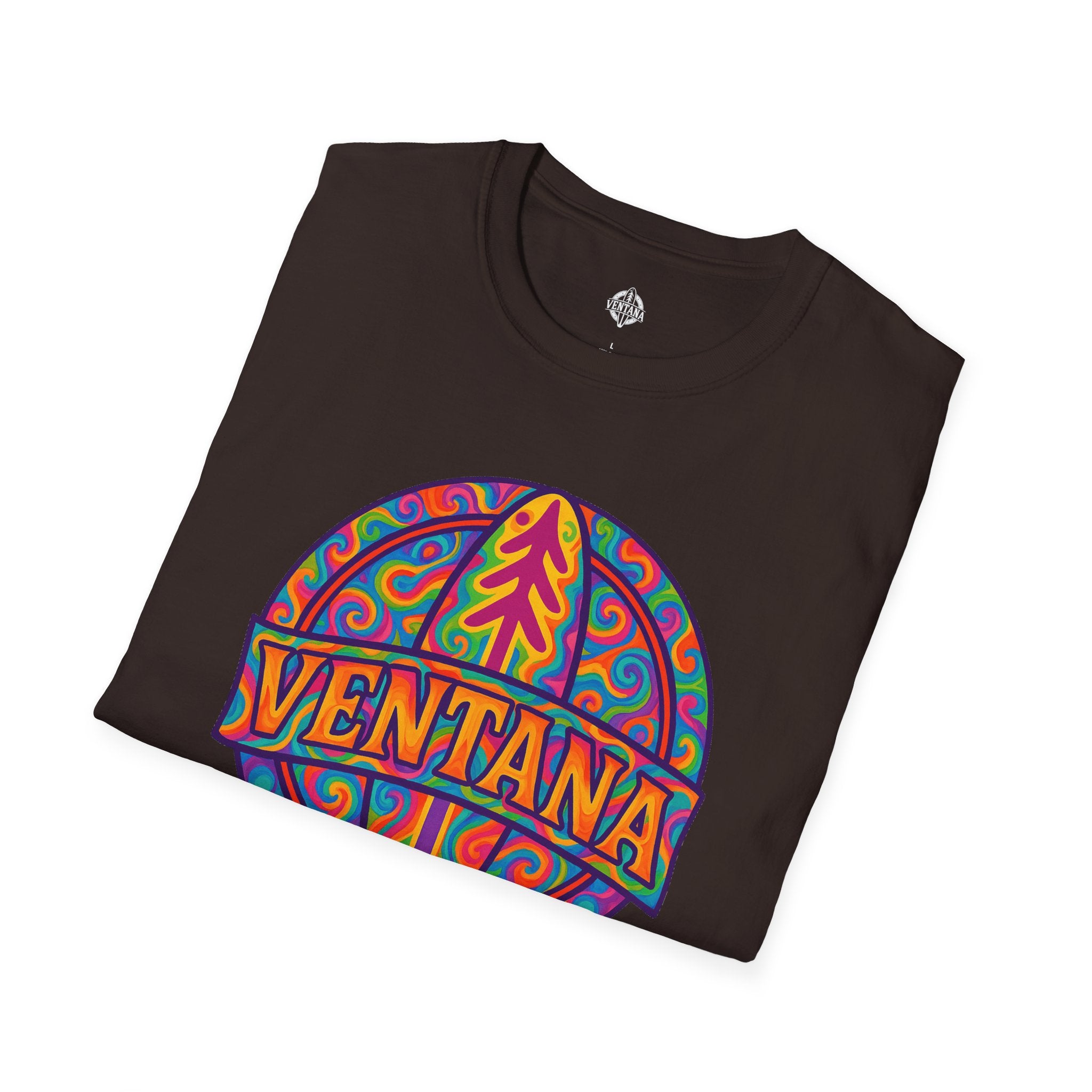 Ventana Psychedelic Treefish Logo - Soft Style U.S. Cotton T-Shirt